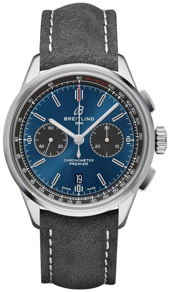 ブライト輪っか BREITLING プレミエ B01 クロノグラフ42 AB0118A61C1X4 青碧文字記号盤 ウオッチ メンズ (W200551)
