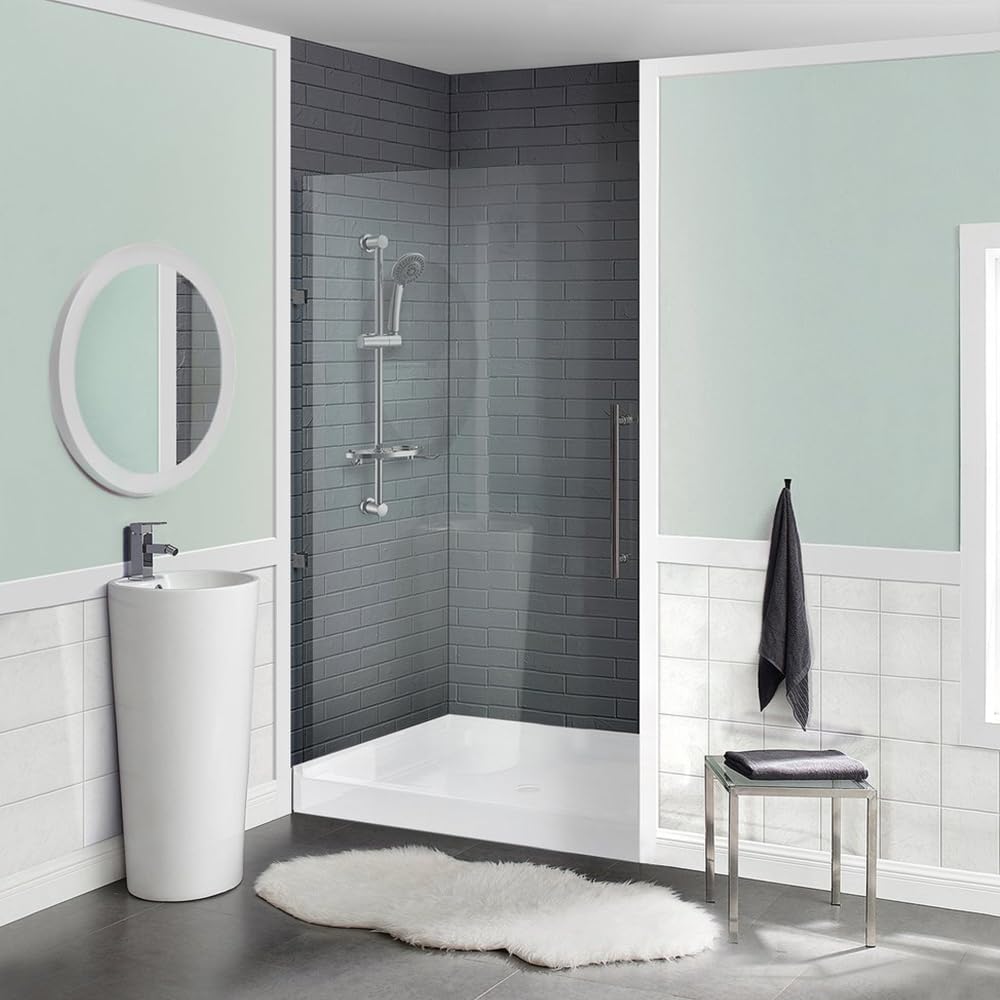 Swiss Madison SM-SB522 Voltaire 42インチ x 36インチ アクリルホワイト シングル敷居 センター排水 シャワーベース