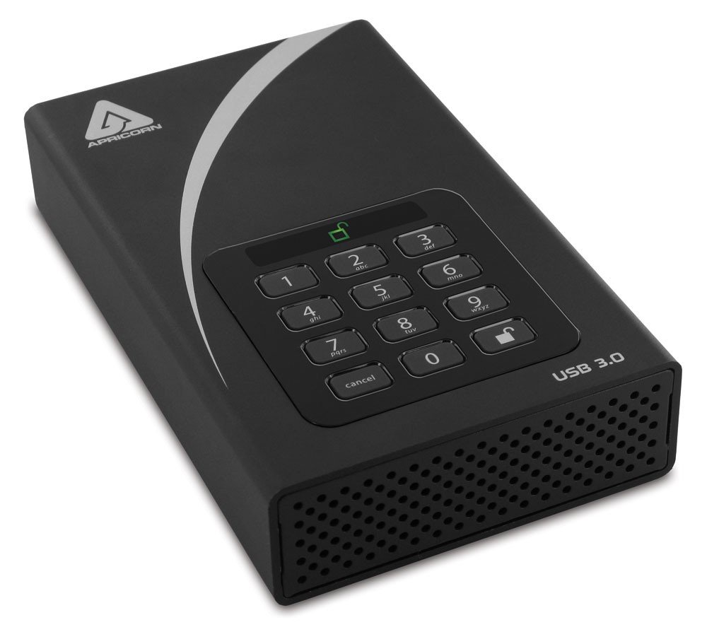 Apricorn Aegis Padlock DT - USB 3.0 Desktop Drive ADT-3PL256-2000 (R2) 外付けHDD 2TB 3.5インチ HD2029｜global研究所