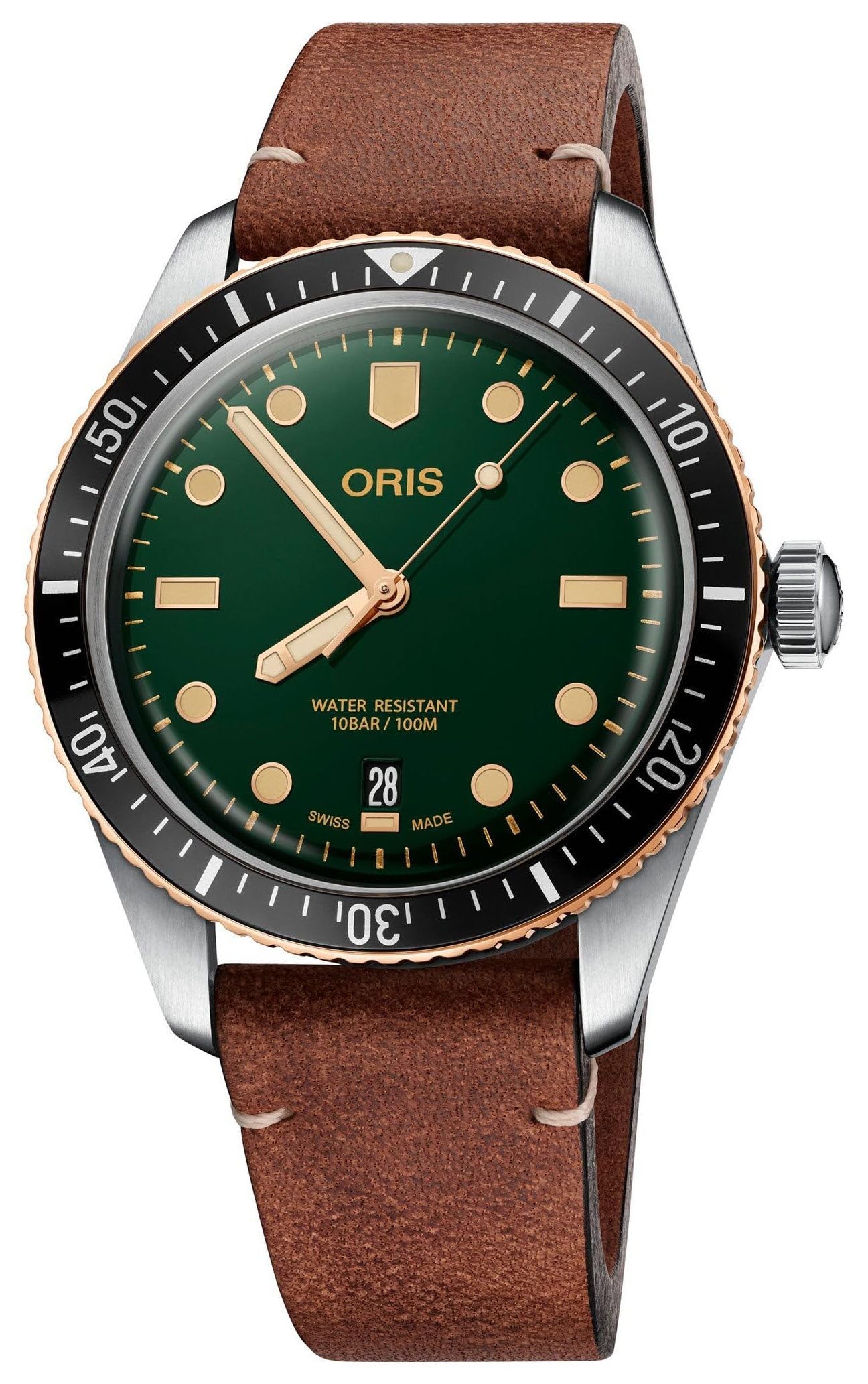 Oris Divers Sixty-Five 自動小銃一巻き 緑であること文字盤 メンズウオッチ 01 733 7707 4357-07 5 20 45