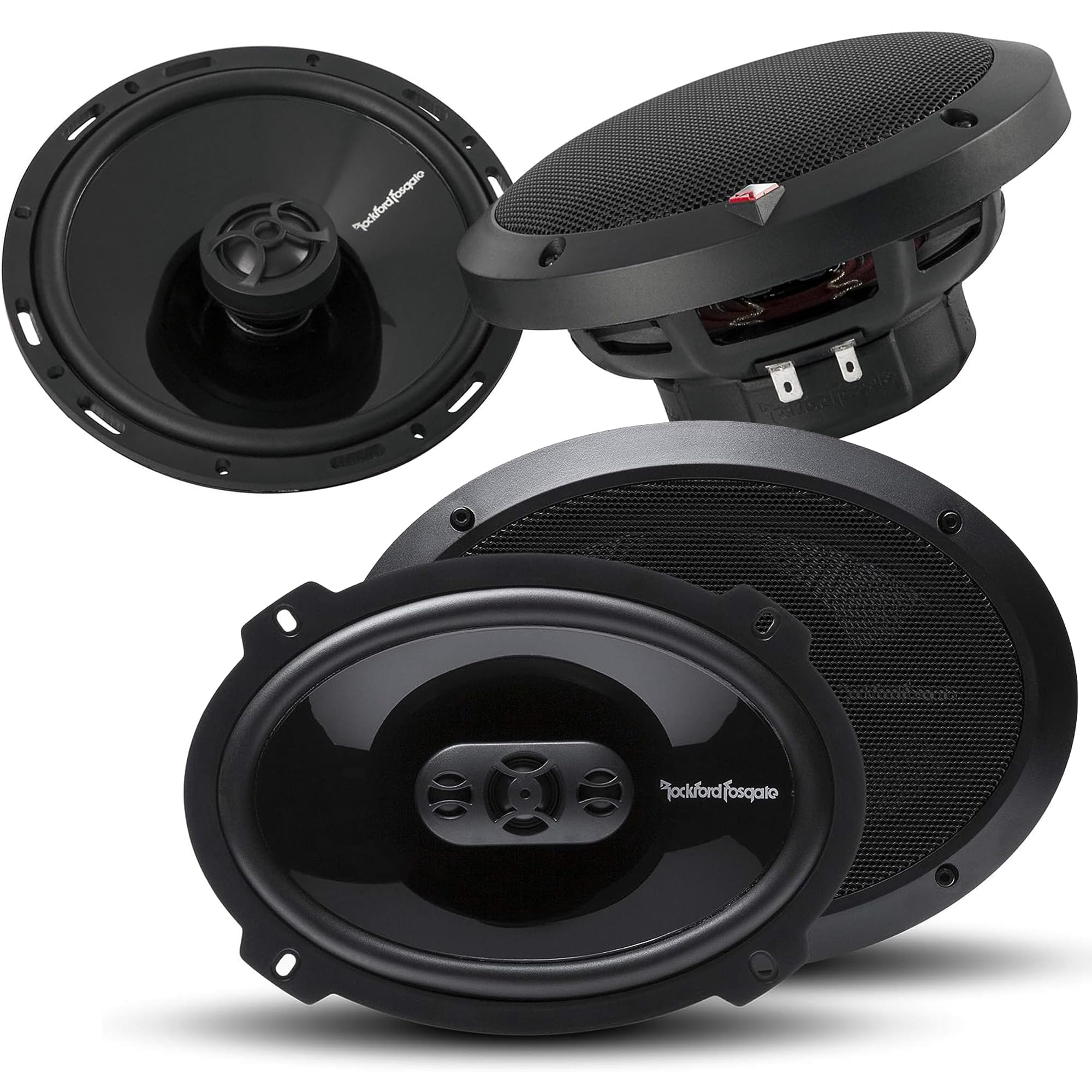 Rockford Fosgate Punch P1694 6in X 9in 300W 4通い路 + P1650 6.5in 220W 2ウェイフルレンジ同軸金棒引き - 4金棒引き1組