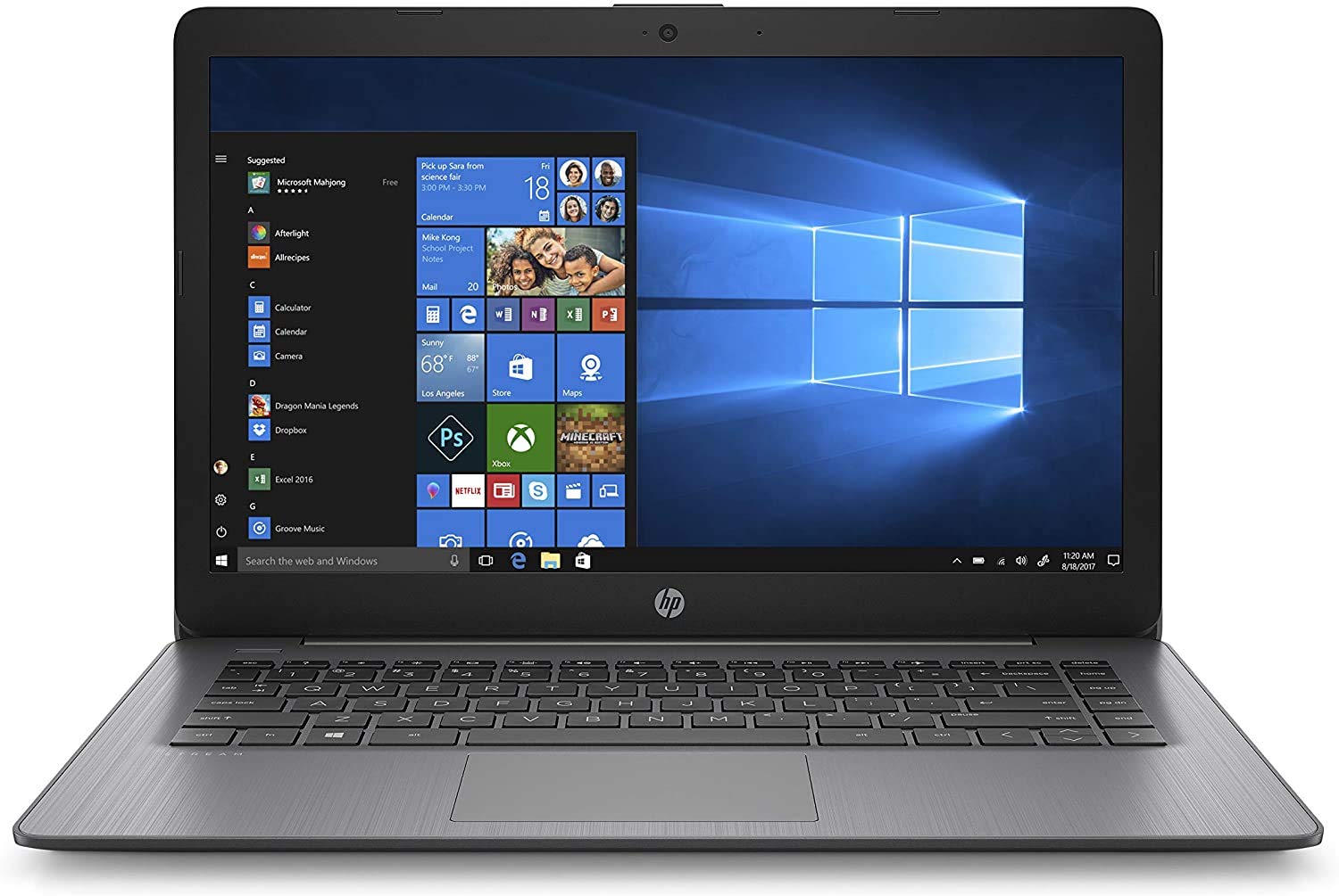HP 最新流れ 14in 対角 固定ディスク SVA BrightView 見せびらかす、Intel Celeron N4000 最大限度2.60GHz 中央処理装置、4GB DDR4 記憶装置、64GB SSD、Intel UHD グラフィック、HDMI、Win10 S-薄墨色 (置き換え済み) 14-14.99 inches HP 14inch Stream