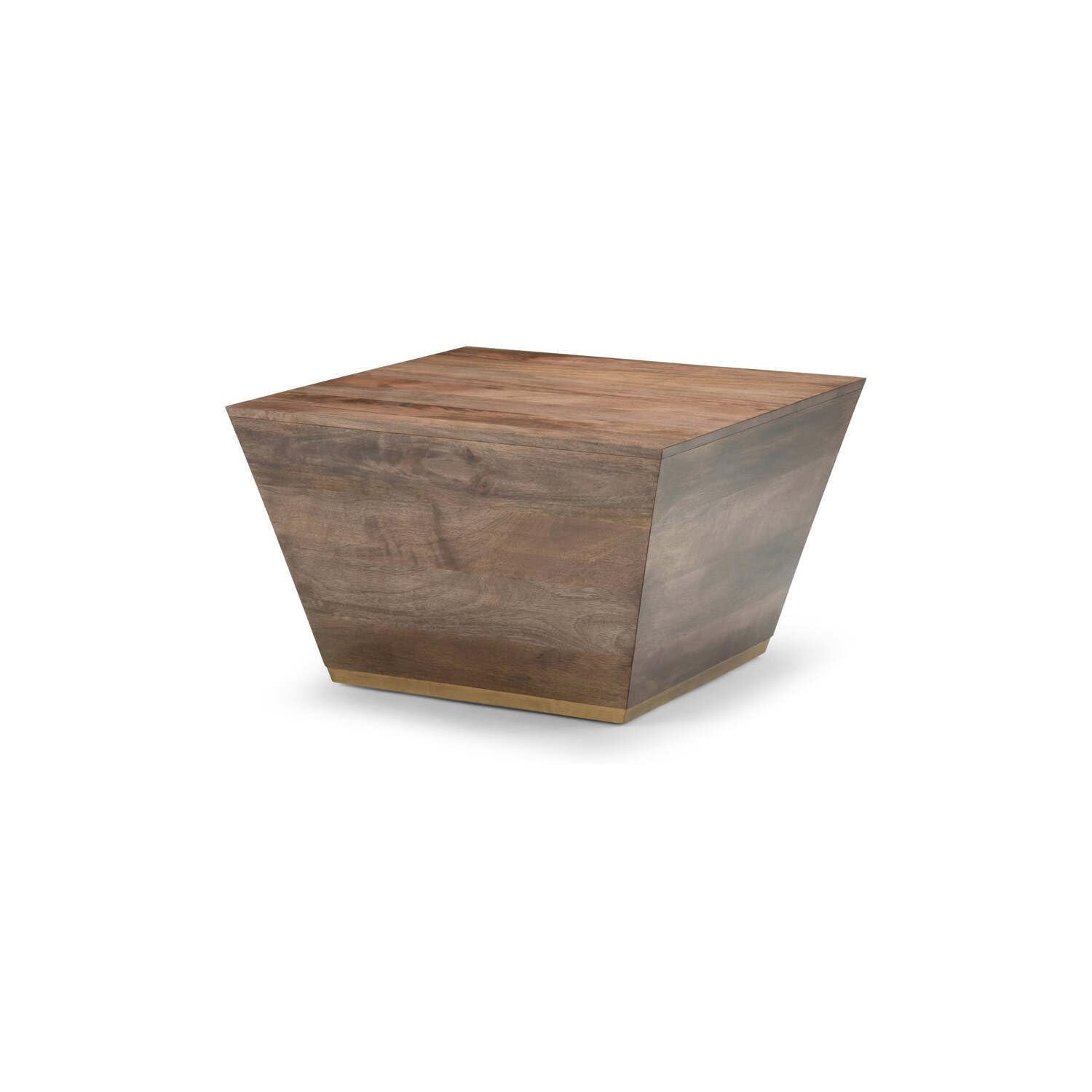 Simpli Home Abba Solid Mango Wood 28 inch Wide Square Modern Coffee Table インチ Dark Brown  Fully Assembled 141［並行輸入］