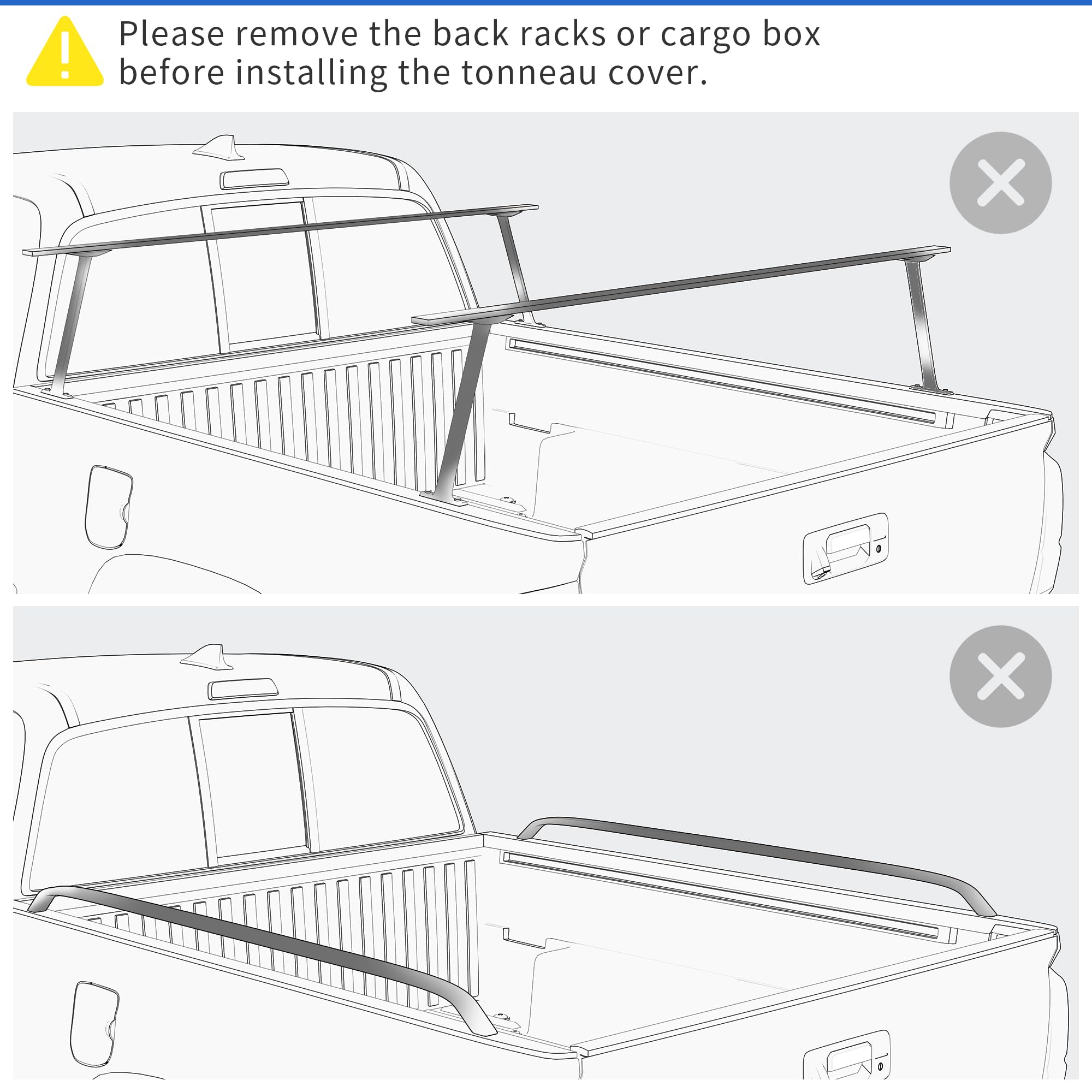oEdRo 三つ折り貨物自動車荷台トノカバー トヨタタタンドラ相応う 6.5フィート Bed 黒いこと ORER0301W021
