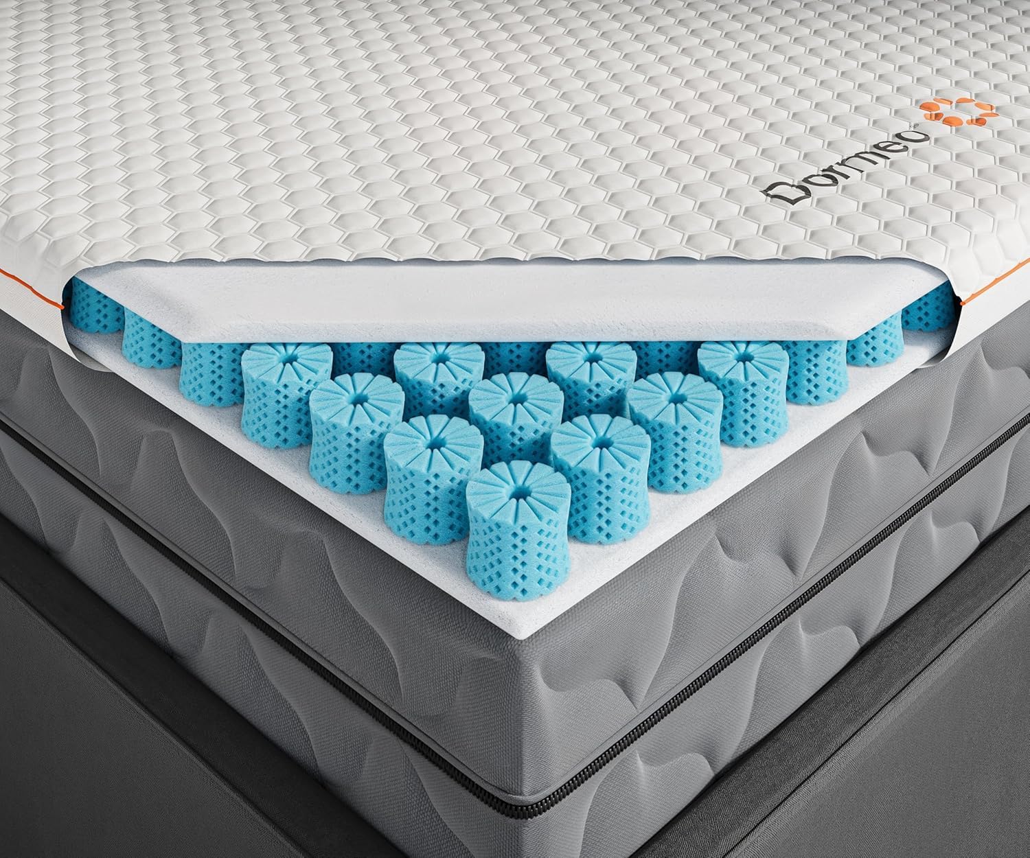 Dormeo Relieving Octaspring Technology マットレストッパー 冷やかす寝台トッパー 3in 皇后陛下大きさ