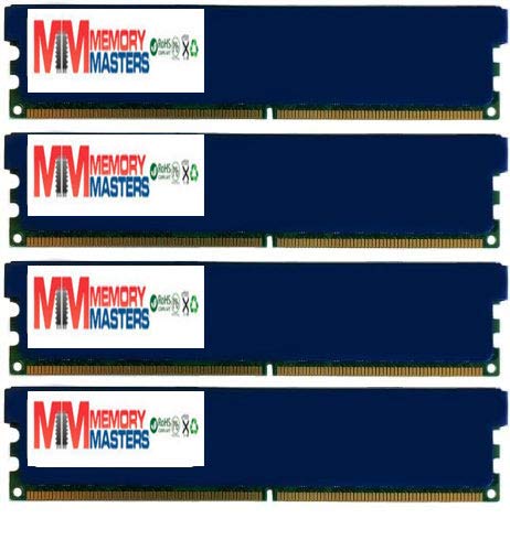 MemoryMasters 32GB (4X 8GB) DDR3 PC3-12800 1600MHz DIMM ブラック ロープロファイル ヒートスプレッダー付き 240ピン デュアル/クアッドチャンネル RAM デスクトップメモリキット 10-10-10-27 Intelベースのコンピューター用