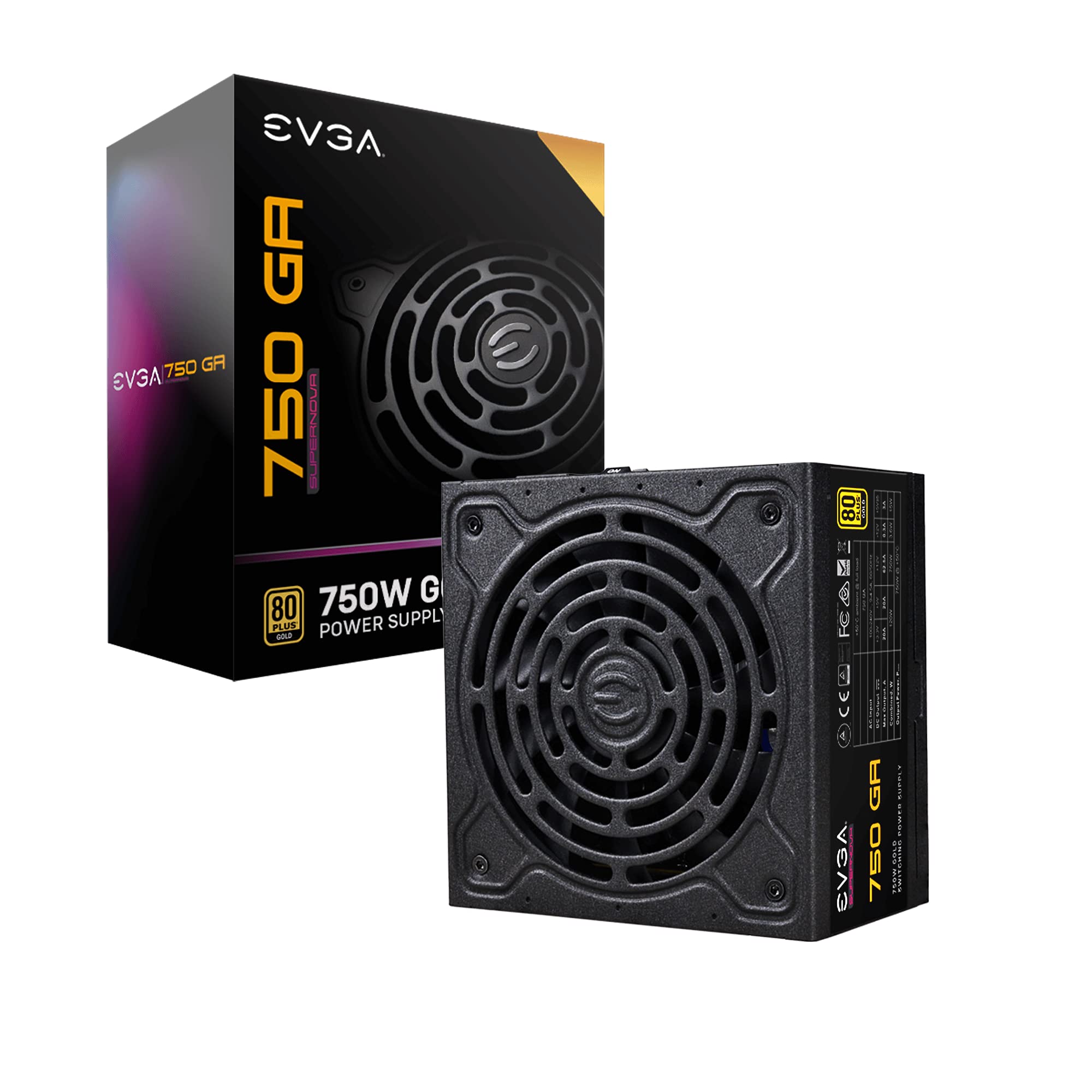EVGA 750W Supernova 750 GA 80 PLUS GOLD完膚なきまでモジュラーワット数模範例220-GA-0750-X1