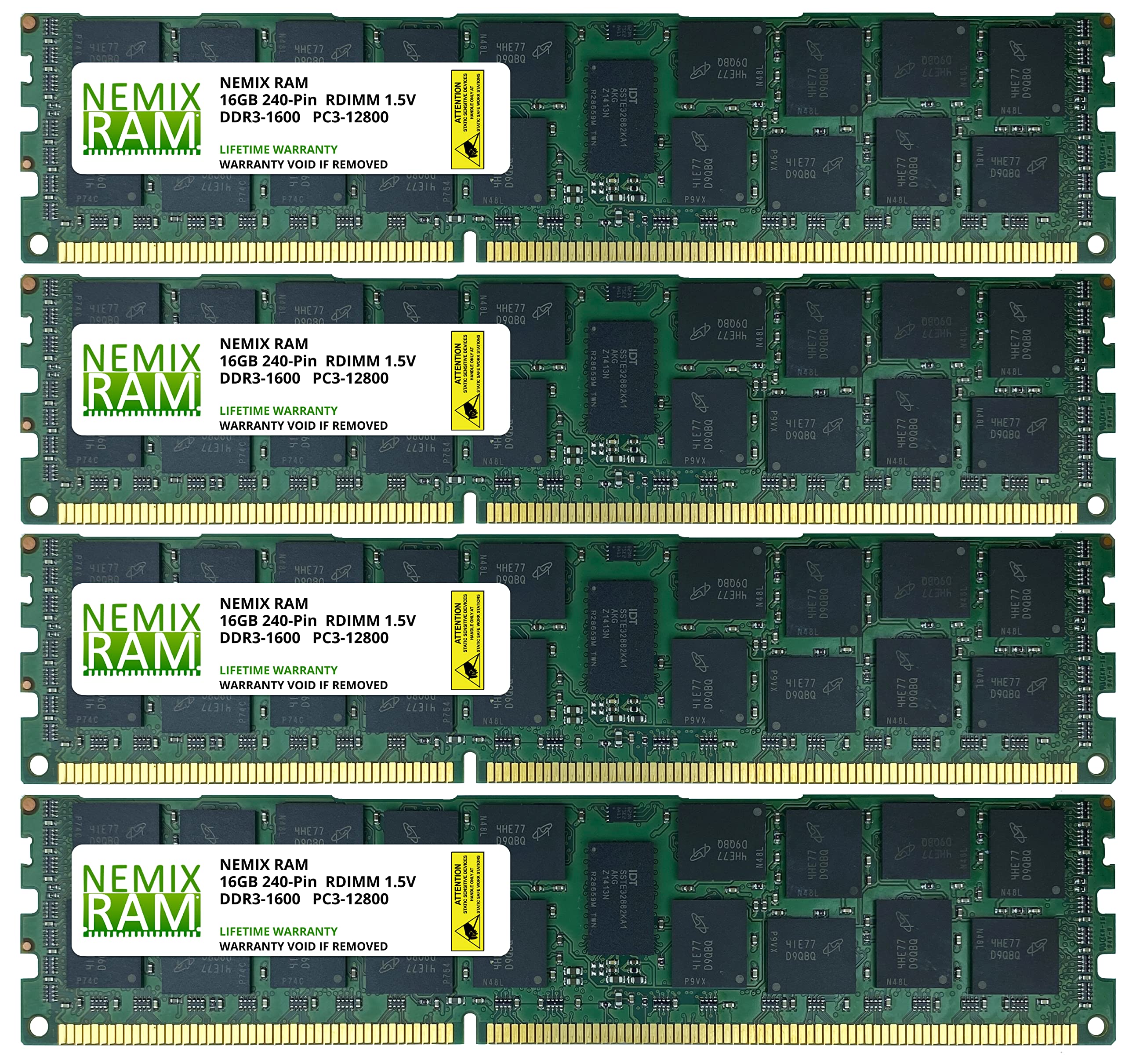 64GB (4x16GB) DDR3-1600MHz PC3-12800 ECC RDIMM 2Rx4 1.5V レジスタードメモリ サーバー/ワークステーション用 27,567円