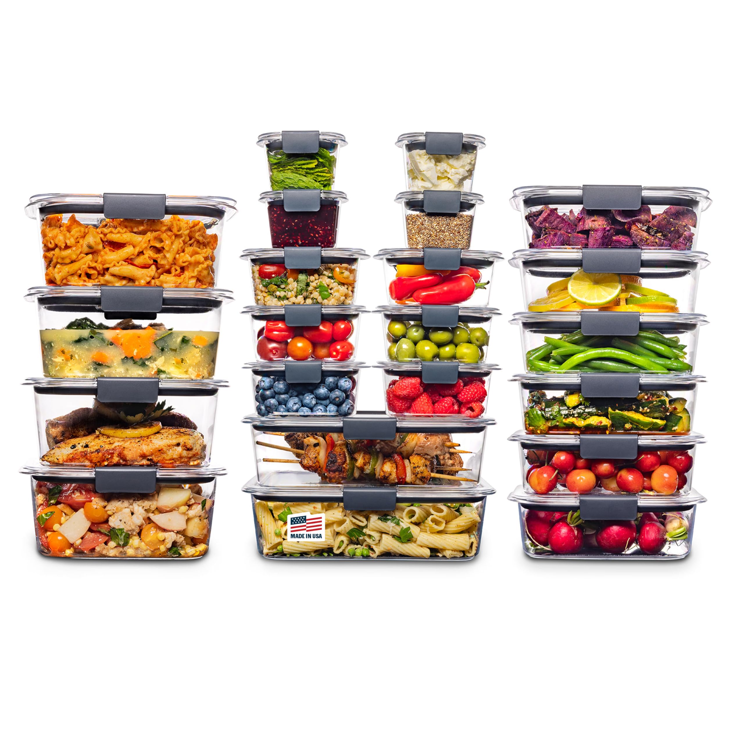 Rubbermaid (天然ゴム御手伝いさん) 2108377 ブリリアンスストレージ 食料雑貨類保護すること入れもの 可塑性物質蓋 14個仕掛ける 螺旋釘石炭酸A不当て嵌める