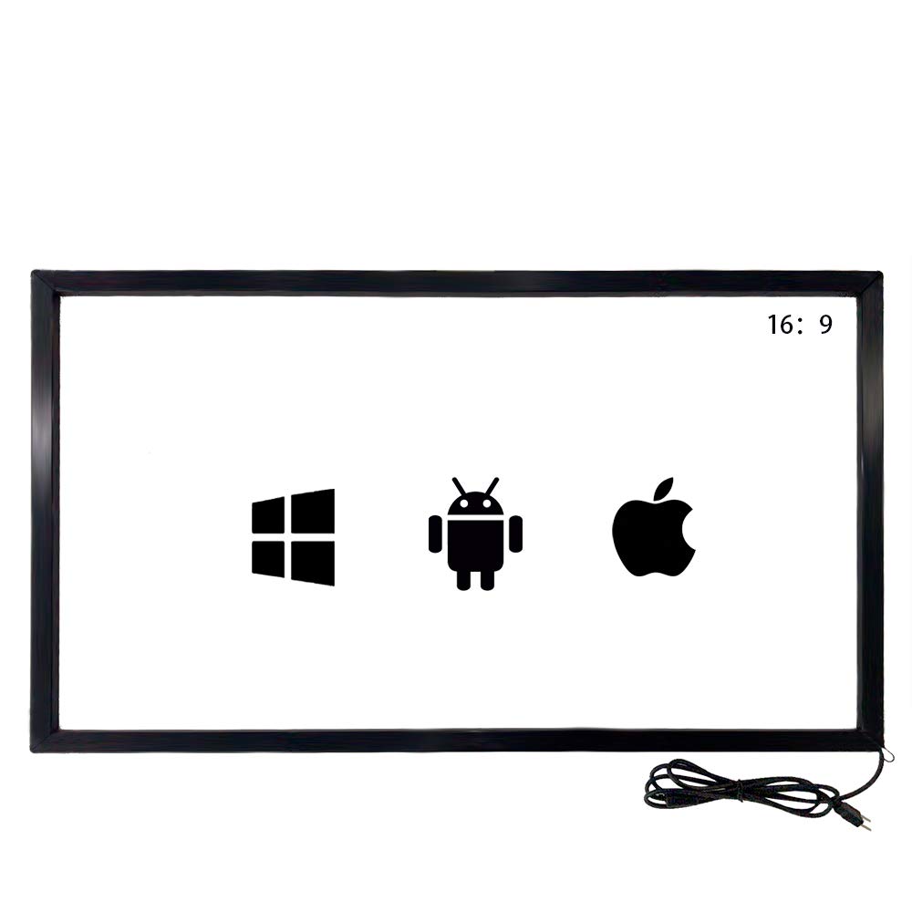 GreenTouch 55 Inch 16 Points Multi-Touch Infrared Touch Frame IR Touch Panel 55 Inches Infrared Touch Overlay USB Driver Free HID Compatible
