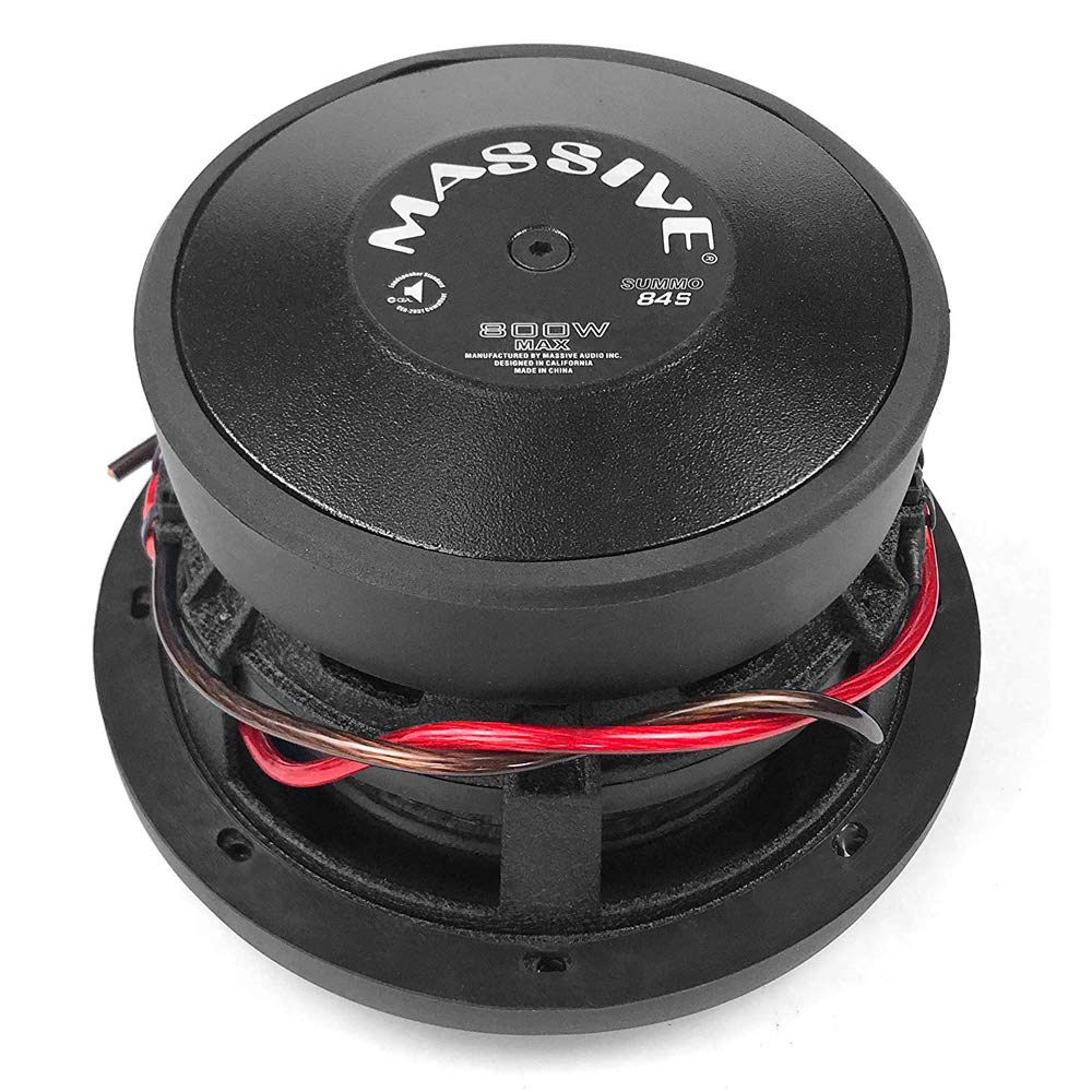 Massive Audio SUMMO84S - 6in 400ワット RMS シングル 4オーム サブウーファー