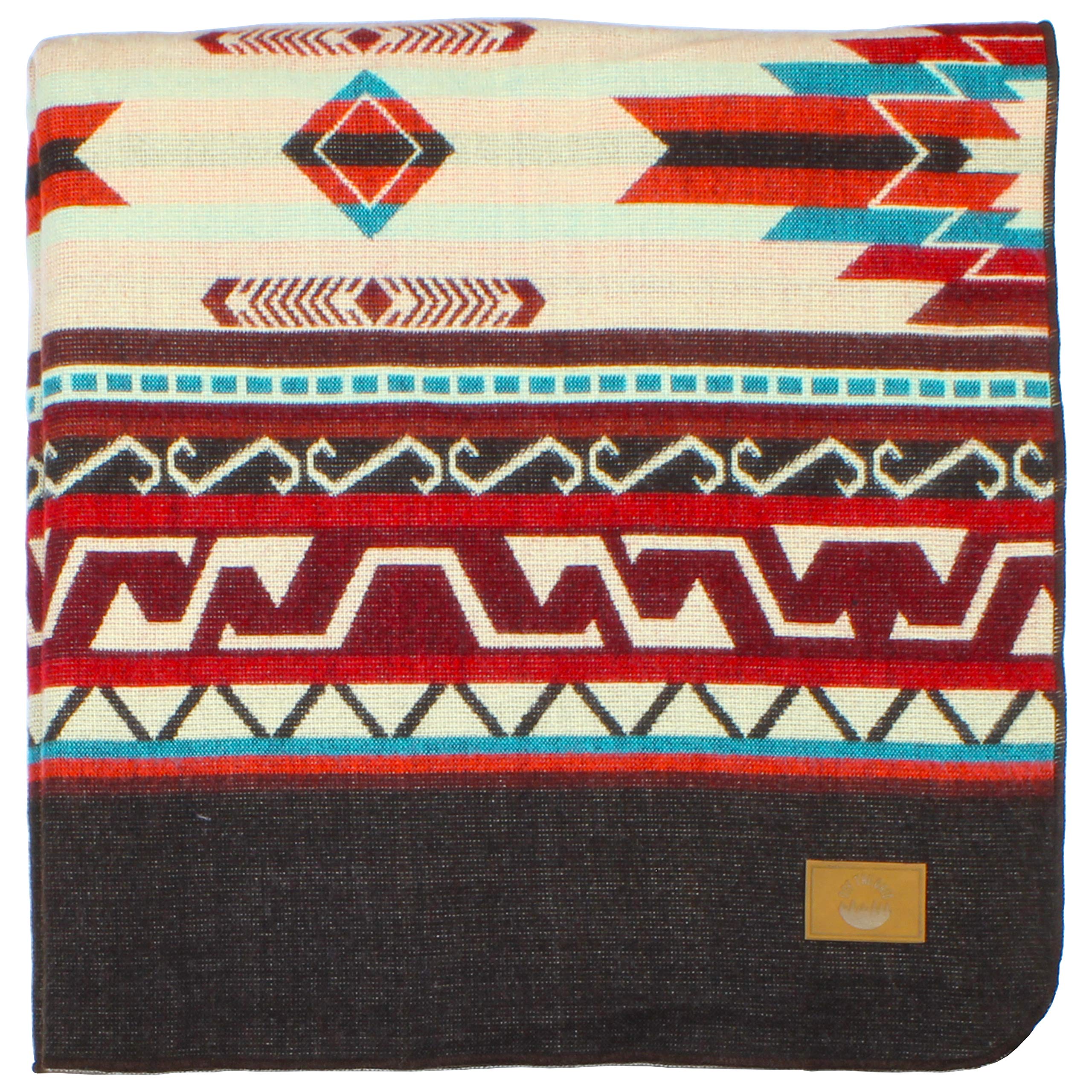 Inca Aztec スローブランケット | 南西インドナバホ族スタイル | ネイティブ織りのウエスタンカバー キャンプ 寝具 カウチ オフィス用 | 人工アルパカ 軽量 低刺激性 暖かいキャンプ Vanlife ブランケット