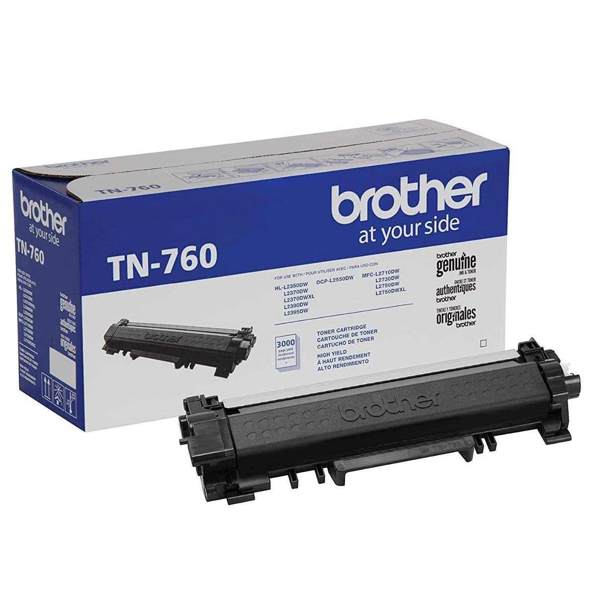 Brother 完全無欠薬莢 TN760 大電気容量ブラックトナー 4個風呂敷き包み