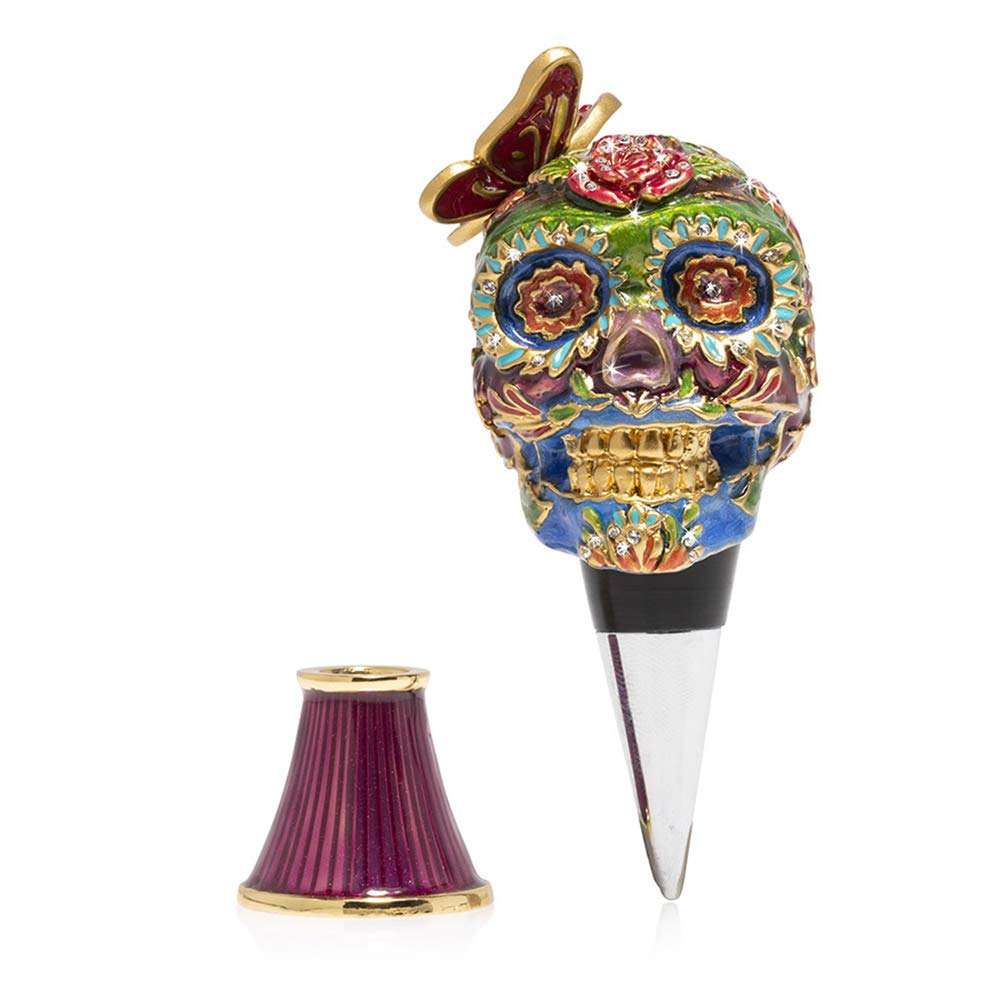 Jay Strongwater Calavera スカルワインストッパーとスタンド｜global研究所 33,478円