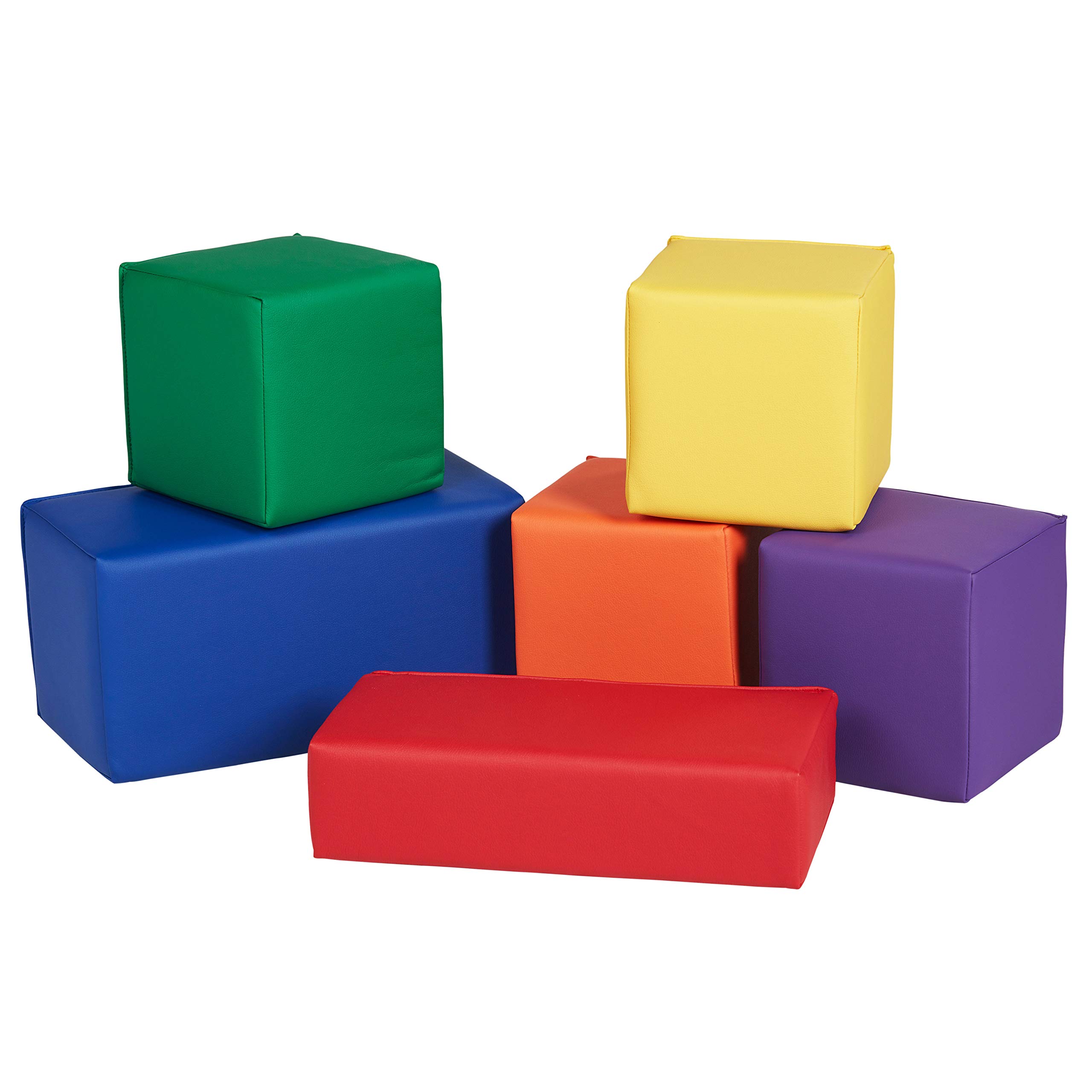 ers SoftScape Stack-a-Block Big Foam Construction Building Blocks  Soft Play Set for Toddlers and Kids (6-Piece Set) - Assorted