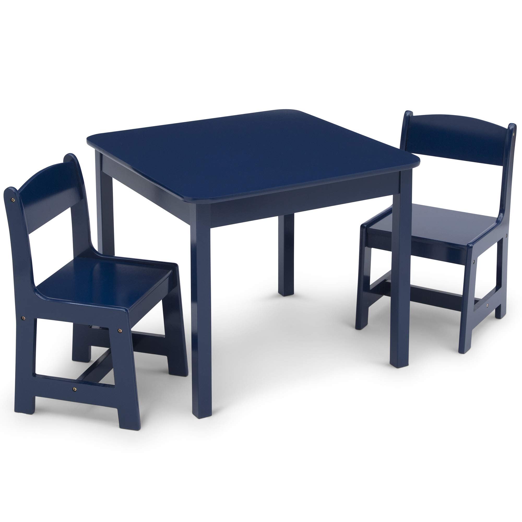 MySize Kids Wood Table and Chair Set (2 Chairs Included) - Ideal for Arts \u0026 Crafts  Snack Time  Homeschooling  Homework \u0026 More  Deep Blue インクカートリッジ-PCサプライ・消耗品