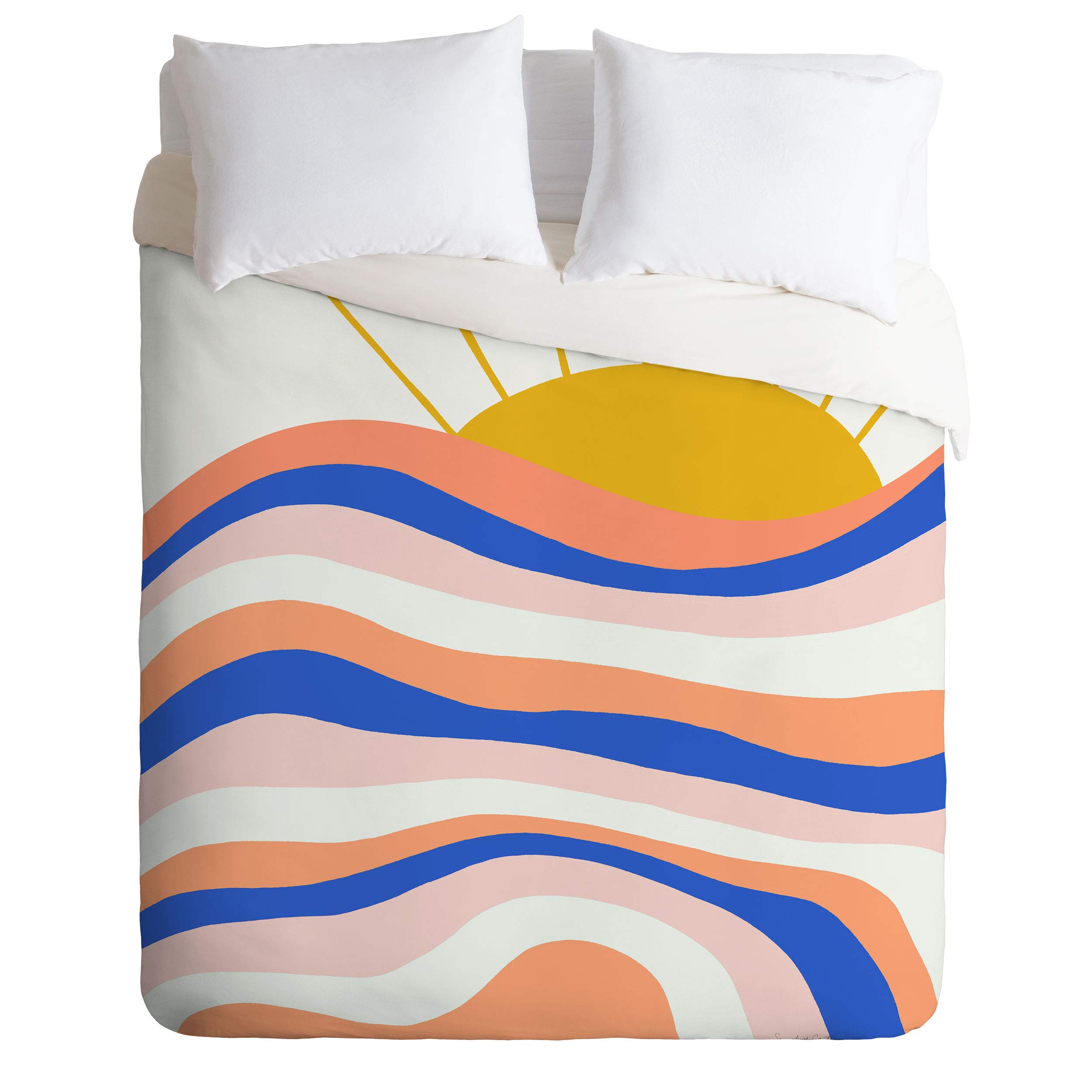 Society6 サンシャインカンティーン サンライズ サーフ 第一人者 掛け布団 Full/Queen 70842-dvwseq