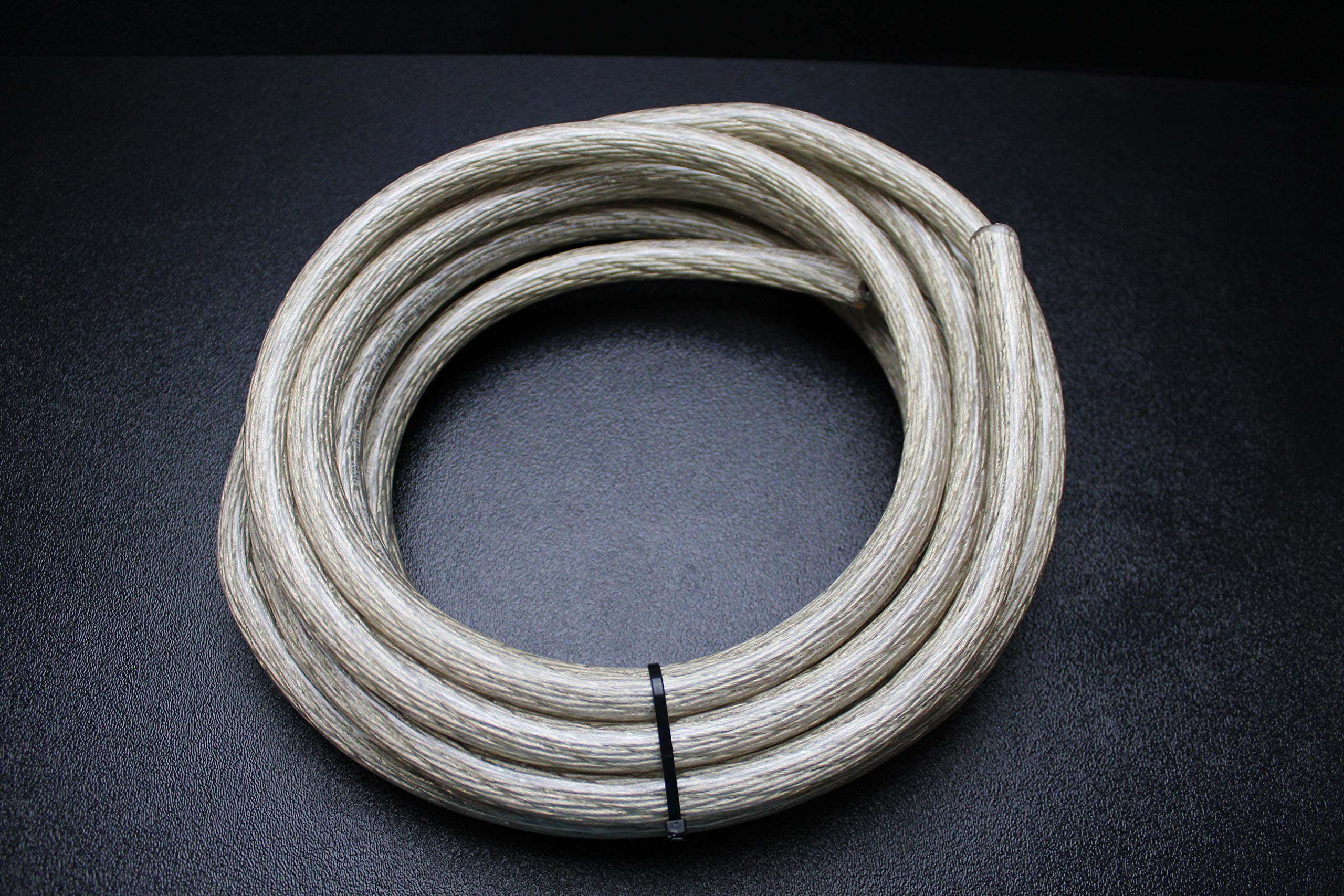 0ゲージ鉄条 25フート しろがね色 光輝 1/0 AWG ワット数地べた有線テレビ より線 車