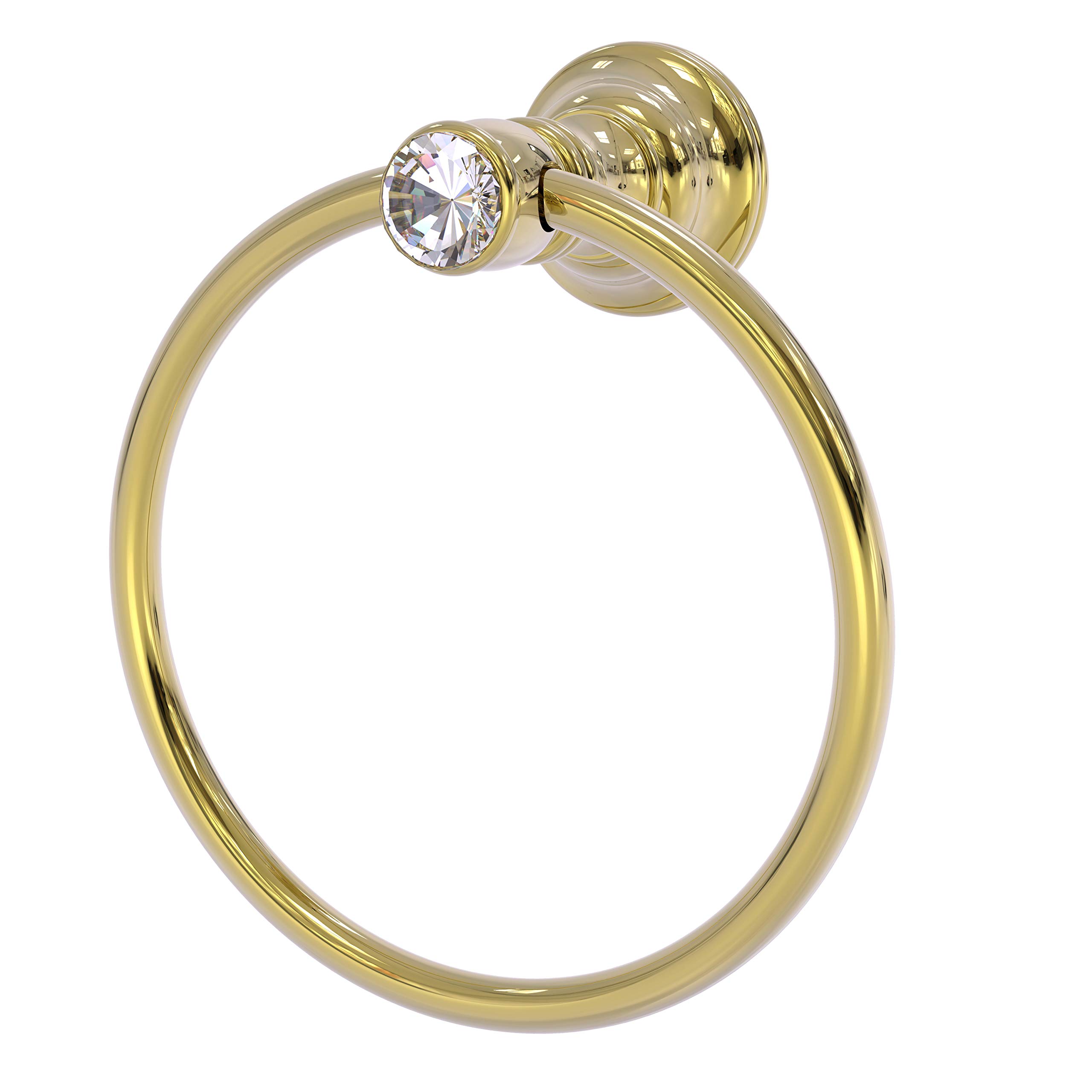 Carolina Crystal Collection Towel Ring - Unlacquered Brass