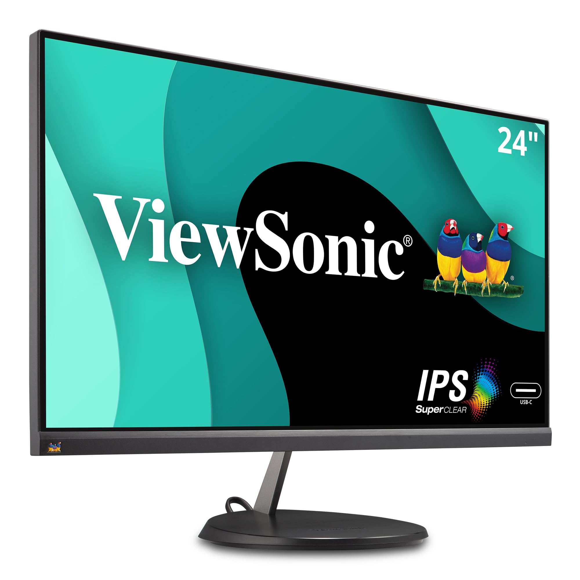 ViewSonic VX2485-MHU 24 Inch 1080p Frameless IPS Monitor with USB 3.2 Type C