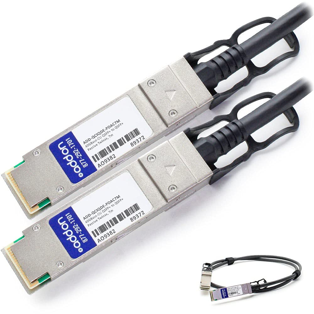 AddOn ADD-QCIQDE-PDAC7M Cisco QSFP-H40G-CU7M → Dell DAC-QSFP-40G-7M 互換 TAA準拠 40GBase-CU QSFP+ 直接接続ケーブル (パッシブツインナックス 7m)