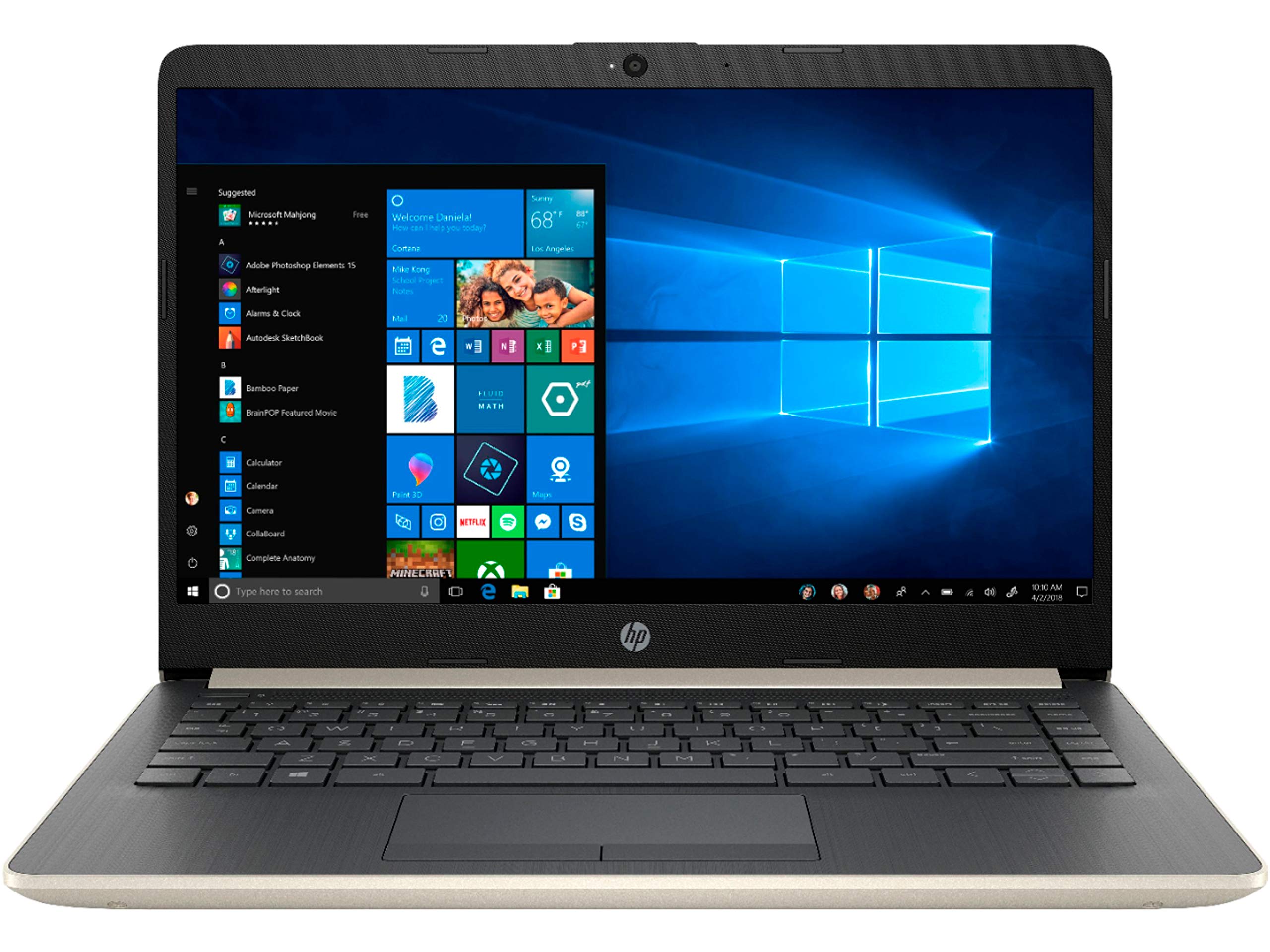2020 最新 HP 14in BrightView WLEDうしろ側ともし火付き添い人万覚え帳マイコン  第10時人 Intel Core i5-1035G1 1.0 GHz 最大限度3.6GHz  8GB ランダムアクセス記憶装置  256 GB SSD+16GB Optane  無線LAN 802.11ac  Bluetooth  Windows 10 Home  Pale Gold
