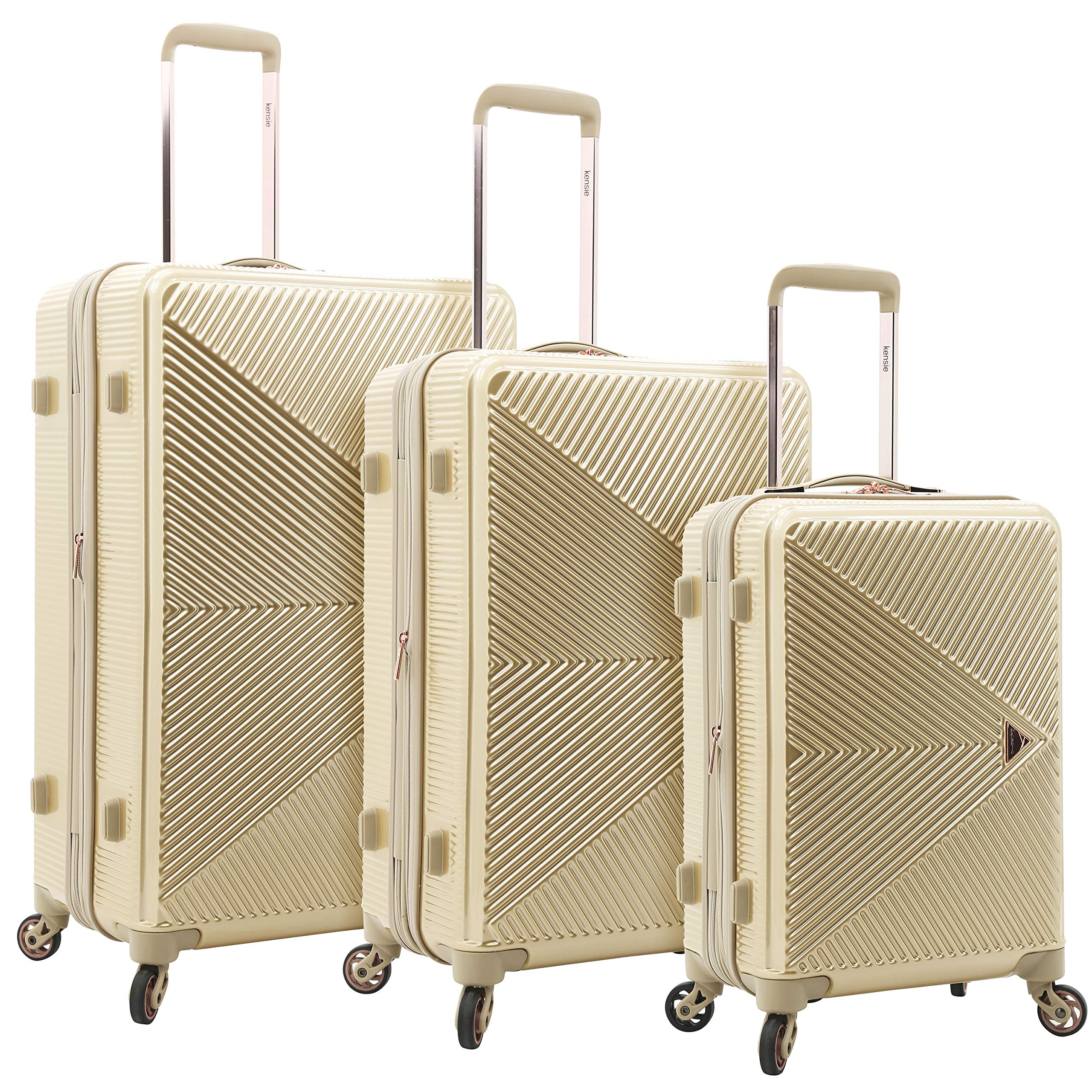 kensie 3 Piece Luggage Set Pale Gold｜global研究所