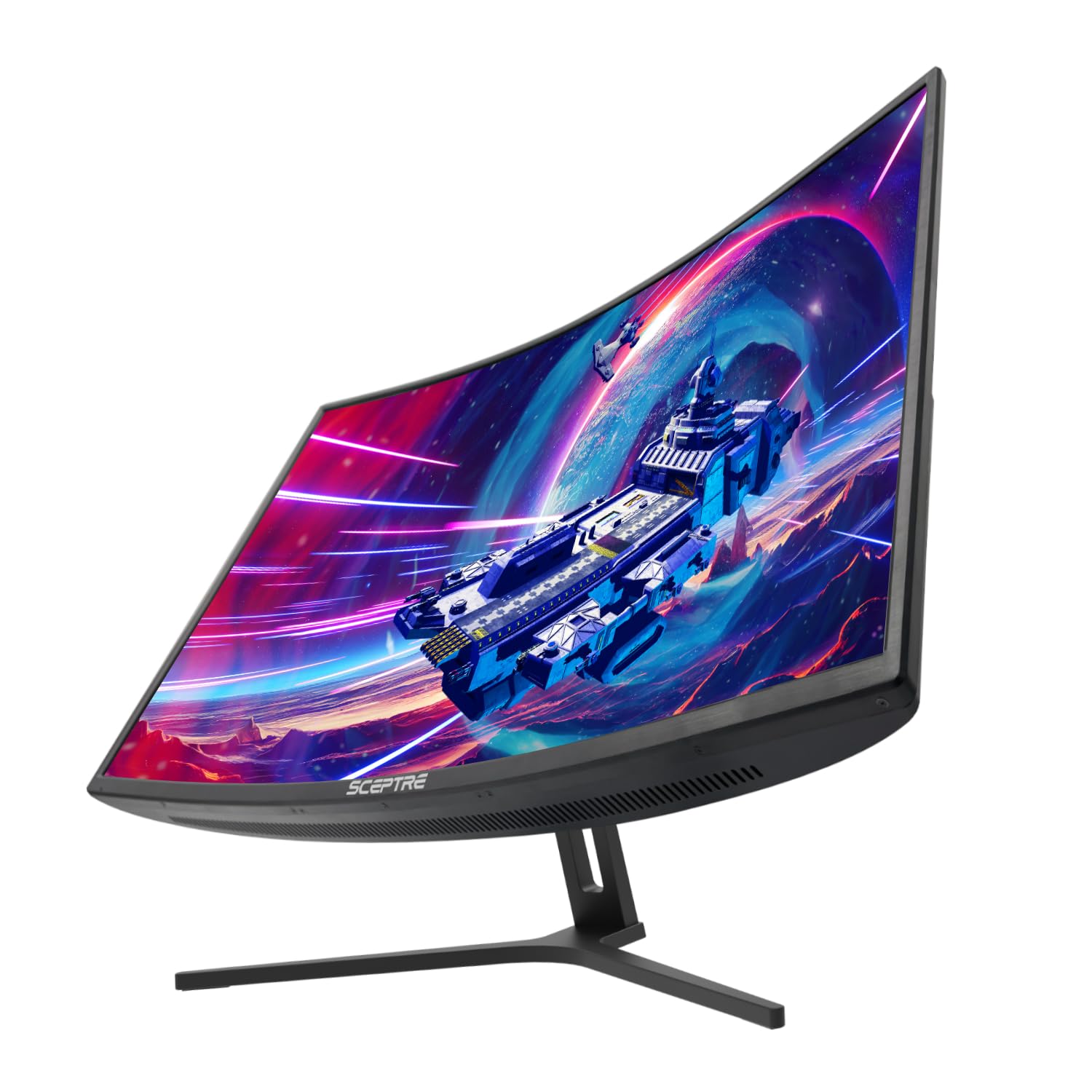 Sceptre C325B-185RD Curved 32-inch Gaming Monitor up to 185サイクル 1920x1080 AMD FreeSync HDMI DisplayPort Build-インチ Speakers  Machine Black 2020