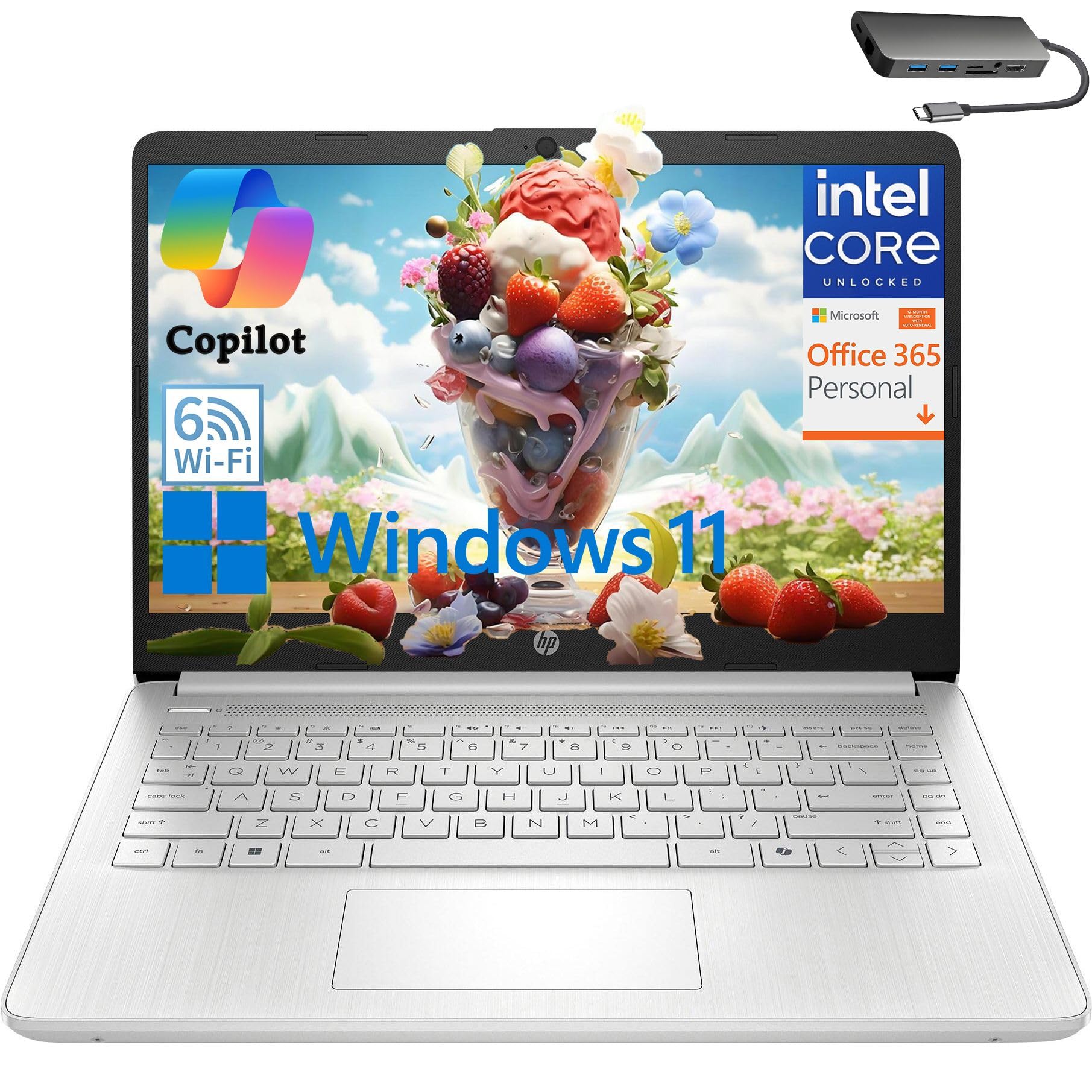 2020 HP 15 15.6inラップトップ、第10時人 Intel Quard-Core i7 1065G7 最大限度3.9GHz、8GB DDR4 ランダムアクセス記憶装置、256GB PCIe SSD、802.11AC 無線LAN、マイクロホン、webカメラ、オンライン社会階級相応う、Windows 10、iPuzzle 二十日鼠パッド