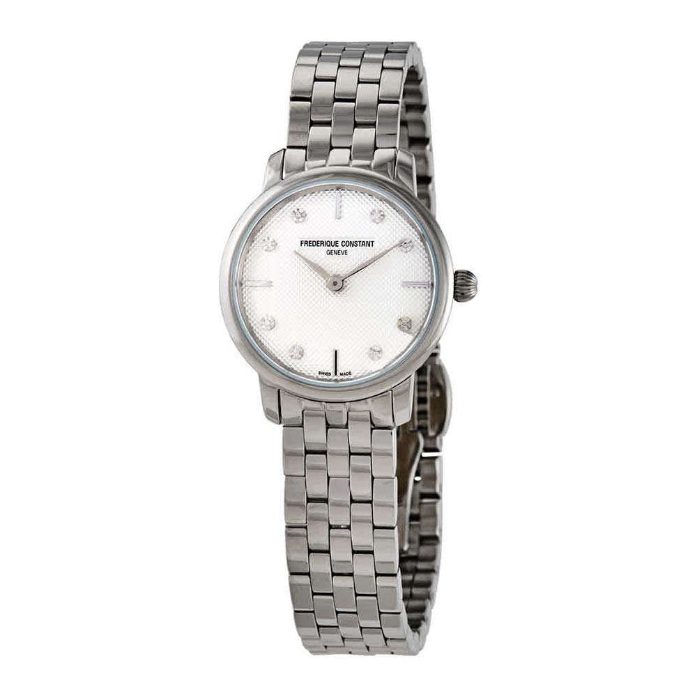 Frederique Constant か細い伝達ルート 石英 金剛石 白いこと文字盤 レディースウォッチ FC-200STDS6B