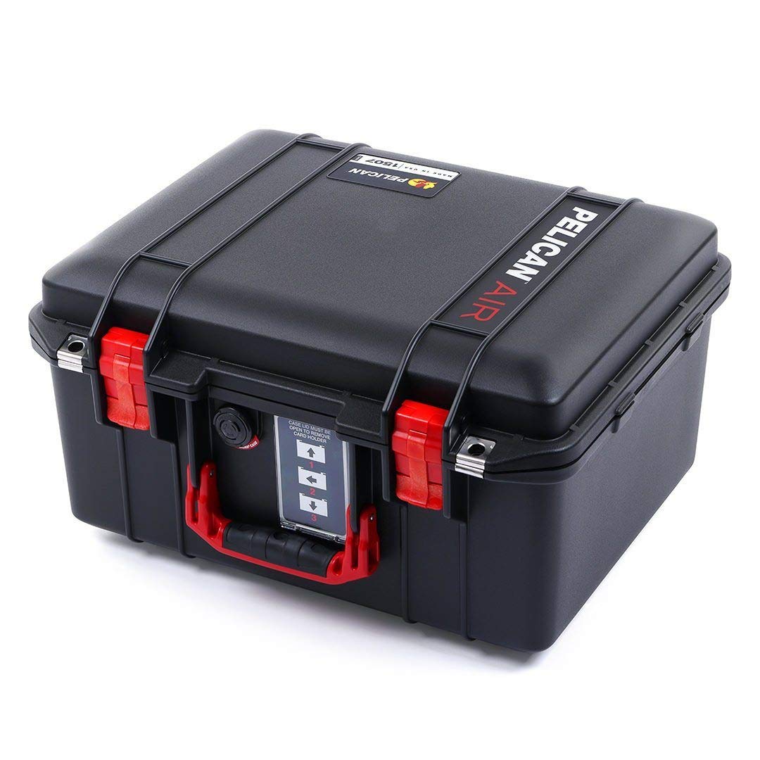 Pelican 1507 黒いこと\u0026赤いこと エア湖容れもの。質問用紙付き添い人。