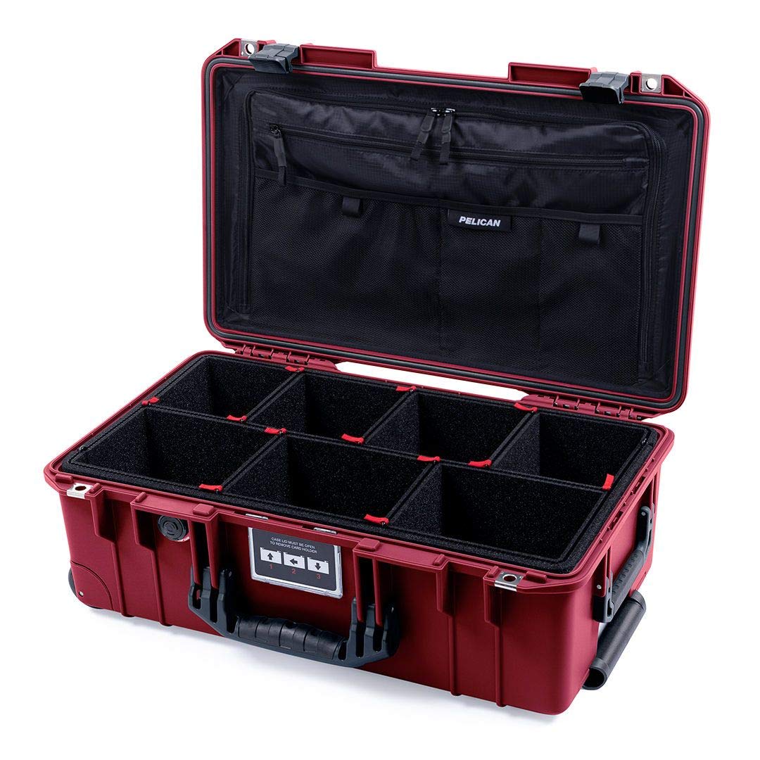 Pelican Oxblood \u0026 Black 1535 大気圏容れもの TrekPakディバイダー\u0026ジャズバンド合財袋蓋まとめ役付き添い人  オックスブラッド