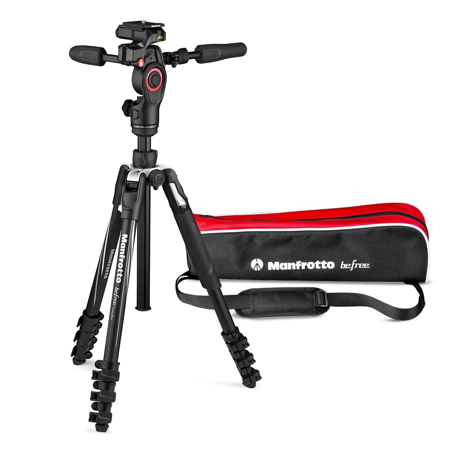 マンフロット(Manfrotto) befree アドバンス 3ウェイライブ トラベル三脚キット MH01HY-3W雲台 6kg耐荷重 最高151cm ブイログ ユーチューバー用 キャリングバッグ付き|global研究所