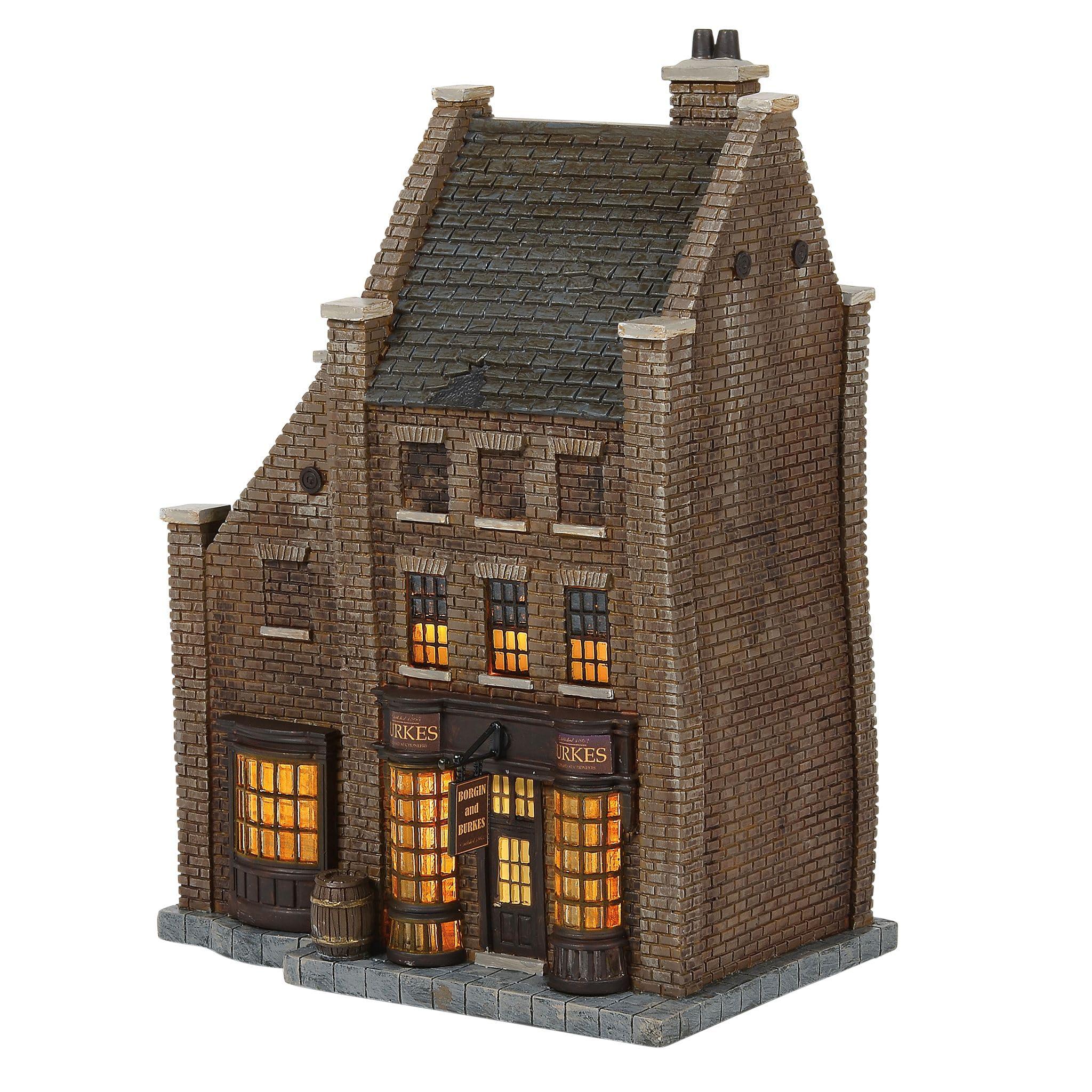 Department 56 ハリー・ポッター村 ボーギンと赤ちょうちんクスの点灯営造物、8.74in、マルチ色つや