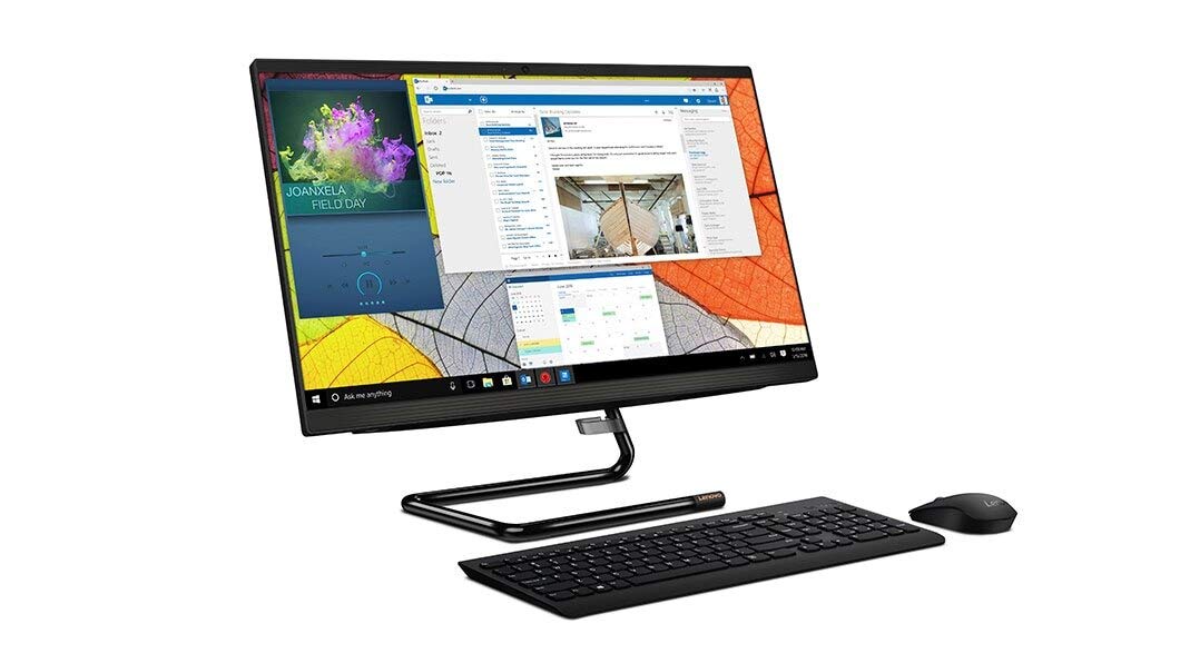 Lenovo IdeaCentre A340 マルチ手当たり オールインワン 事務机とっ始め: 23.8in、8100T、12GB DDR4 ランダムアクセス記憶装置、256GB SSD、ヴィデオディスク-RW Burner、Win 10 Home。