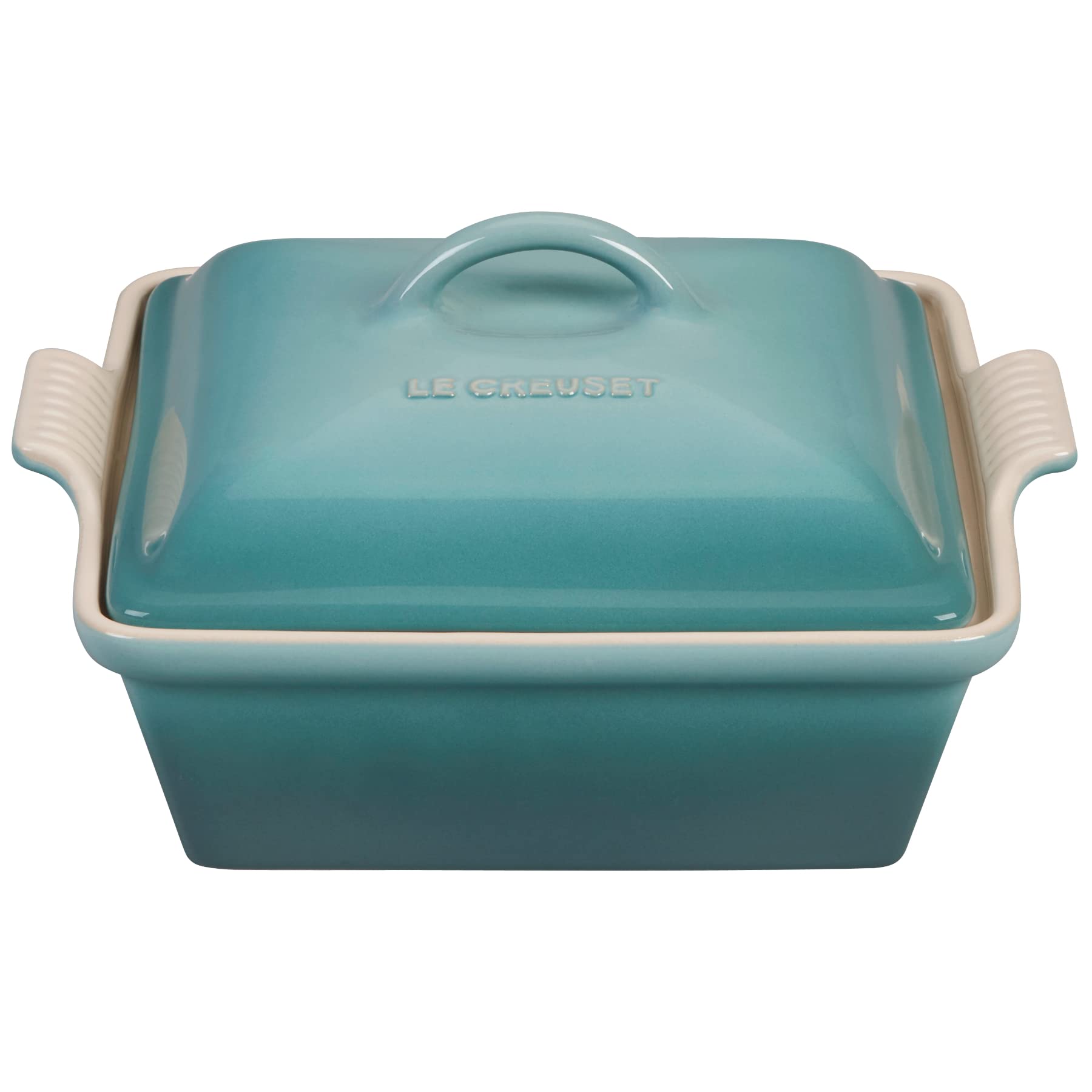 Le Creuset ストーンウェア ヘリテージカバー スクエアキャセロール 9インチ 海塩