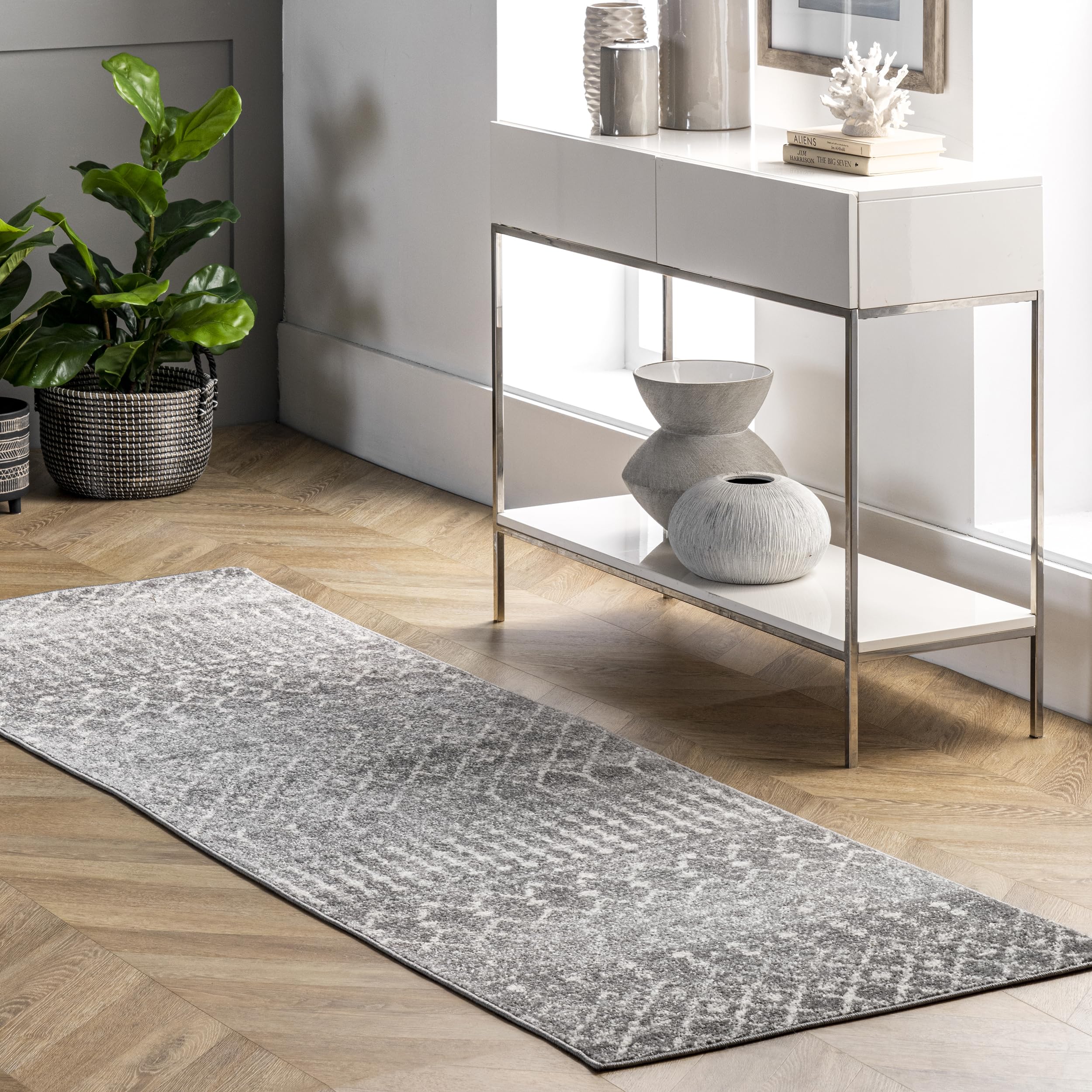 nuLOOM Moroccan Blythe Runner Rug  2\u0027 6 x 16\u0027  Black パソコン・周辺機器-プリンター・FAX用インク-インクカートリッジ