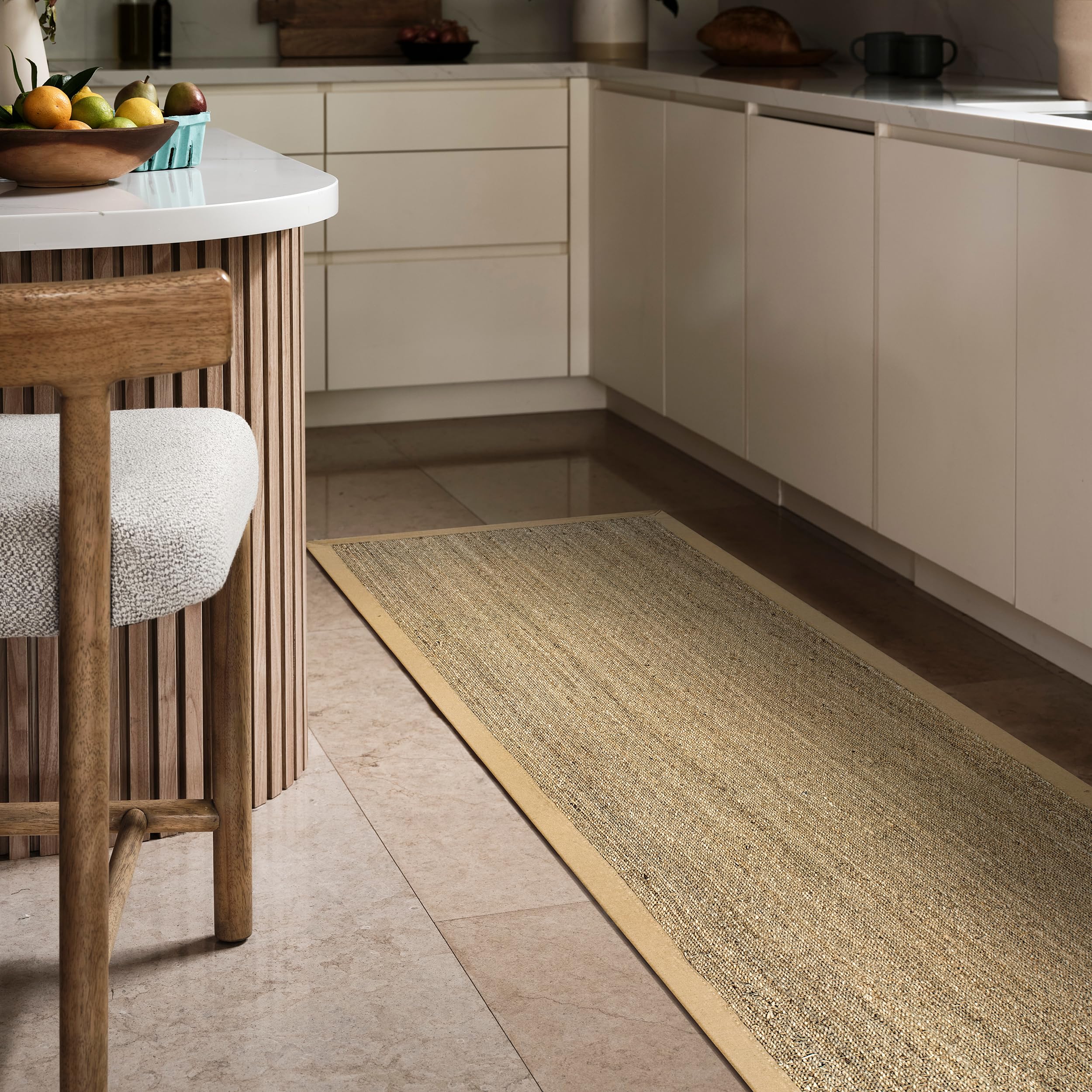 nuLOOM Elijah Seagrass Natural Runner Rug  2 6 x 14  Beige