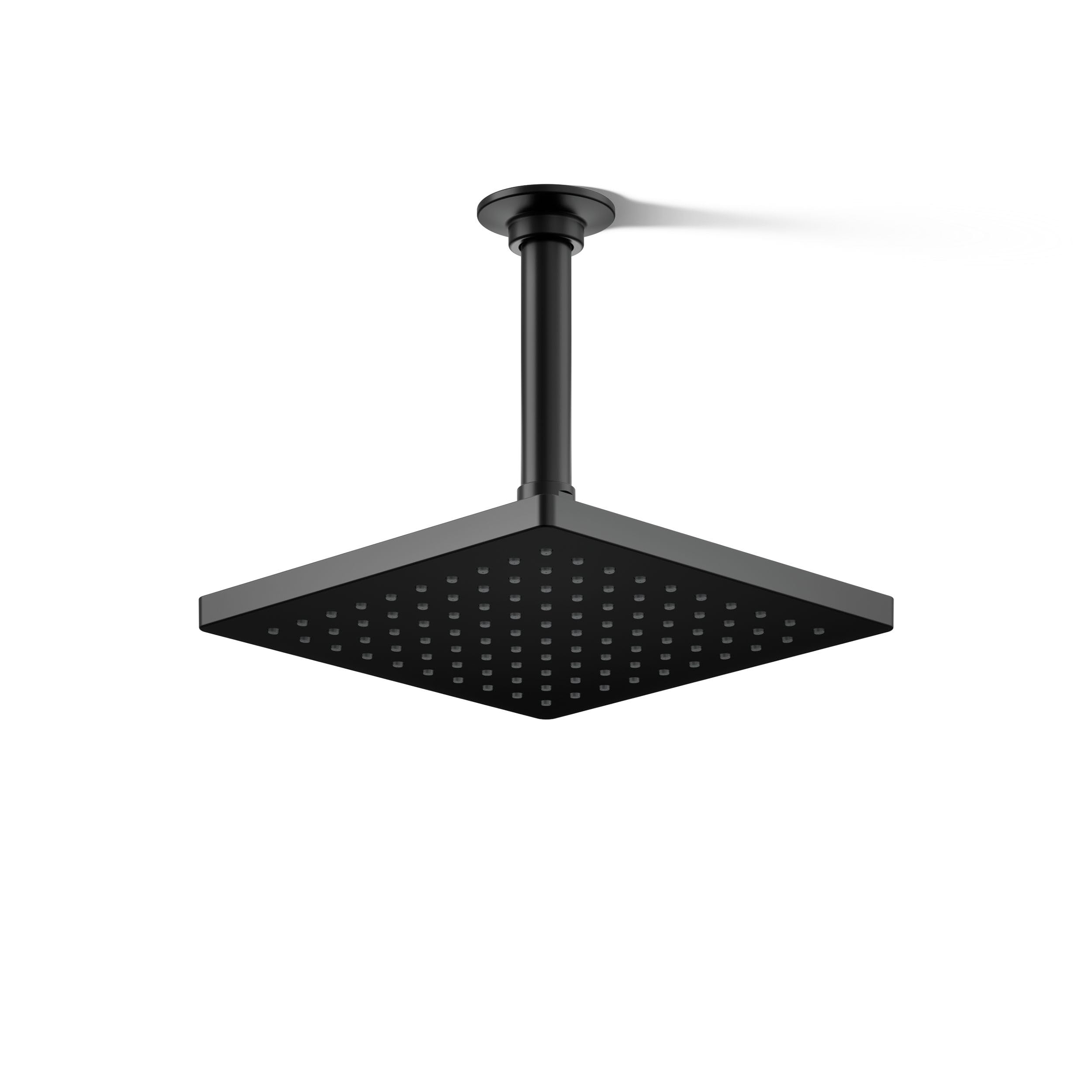 KOHLER K-26148-G-BL Honesty スクエアレインヘッド、8インチ、1.75GPM、強力なレインスプレー、耐久性のある構造、現代的な外観、マットブラック