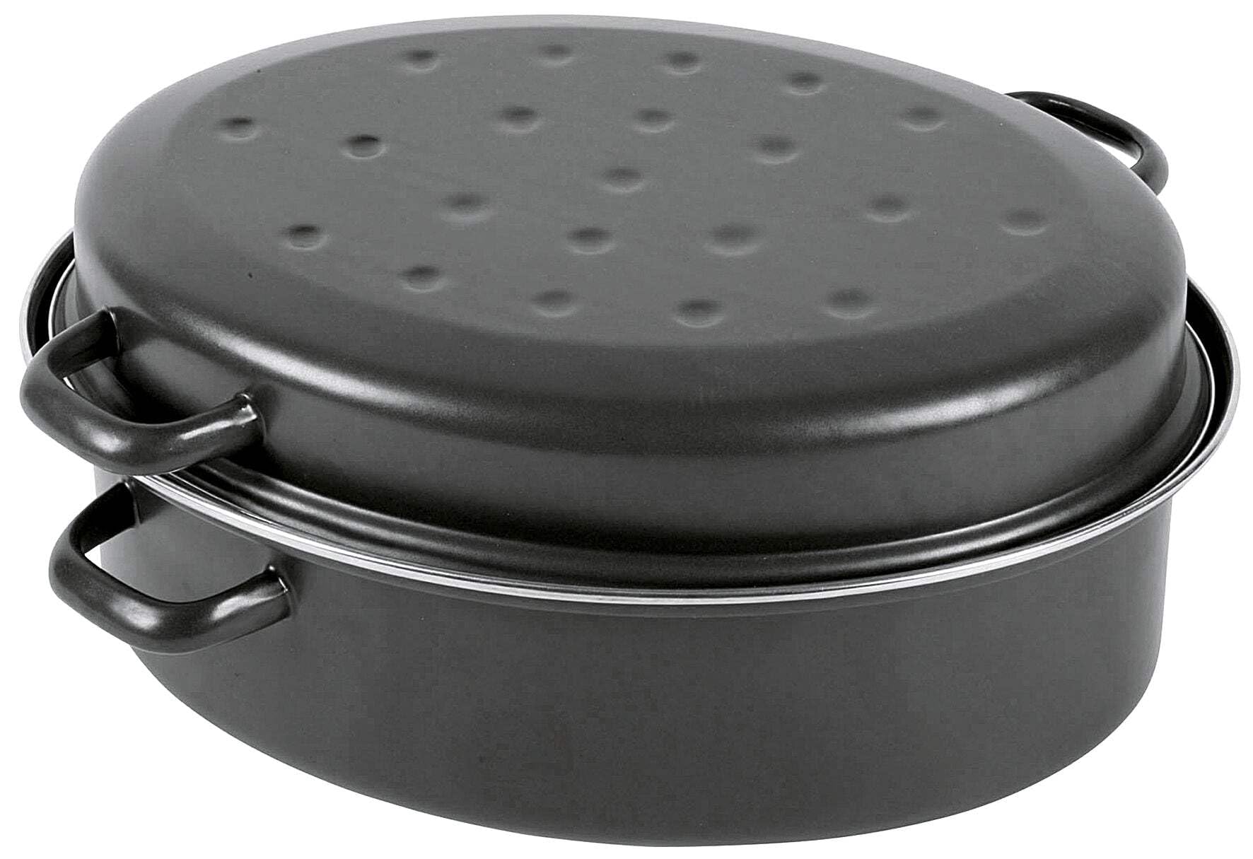 Karl Kruger Goose Roastersパン、38 cm、クロームブラック｜global研究所