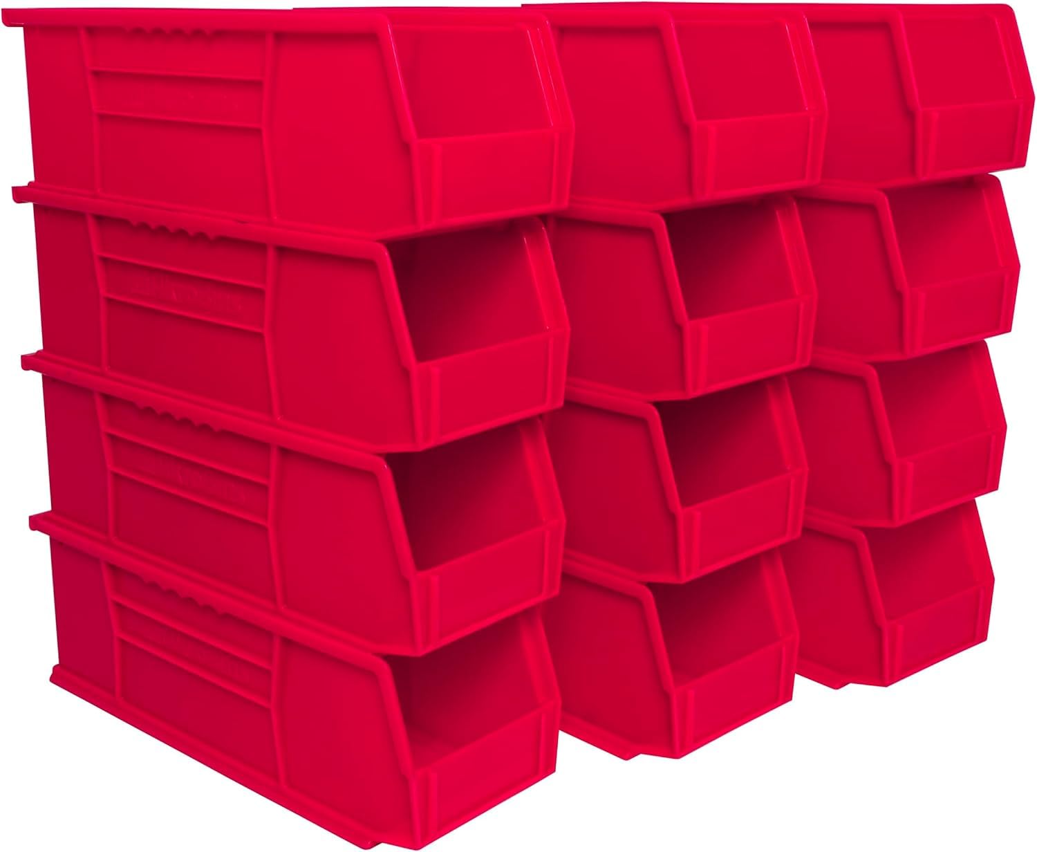 akro-mils 30234 15インチby 5 - Inch by 5インチEarthsaver 100パーセント再生プラスチックストレージStacking Hanging Akro Bin、ハンターグリーン、12ケース
