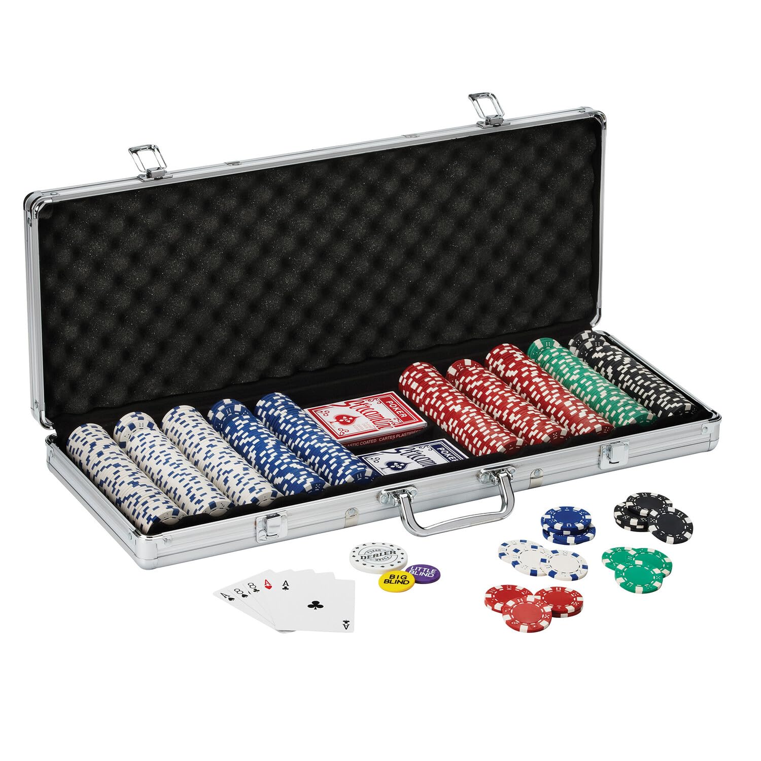 GLDファットキャット55から0605 500Ctテキサスホールデムサイコロポーカーチップセット