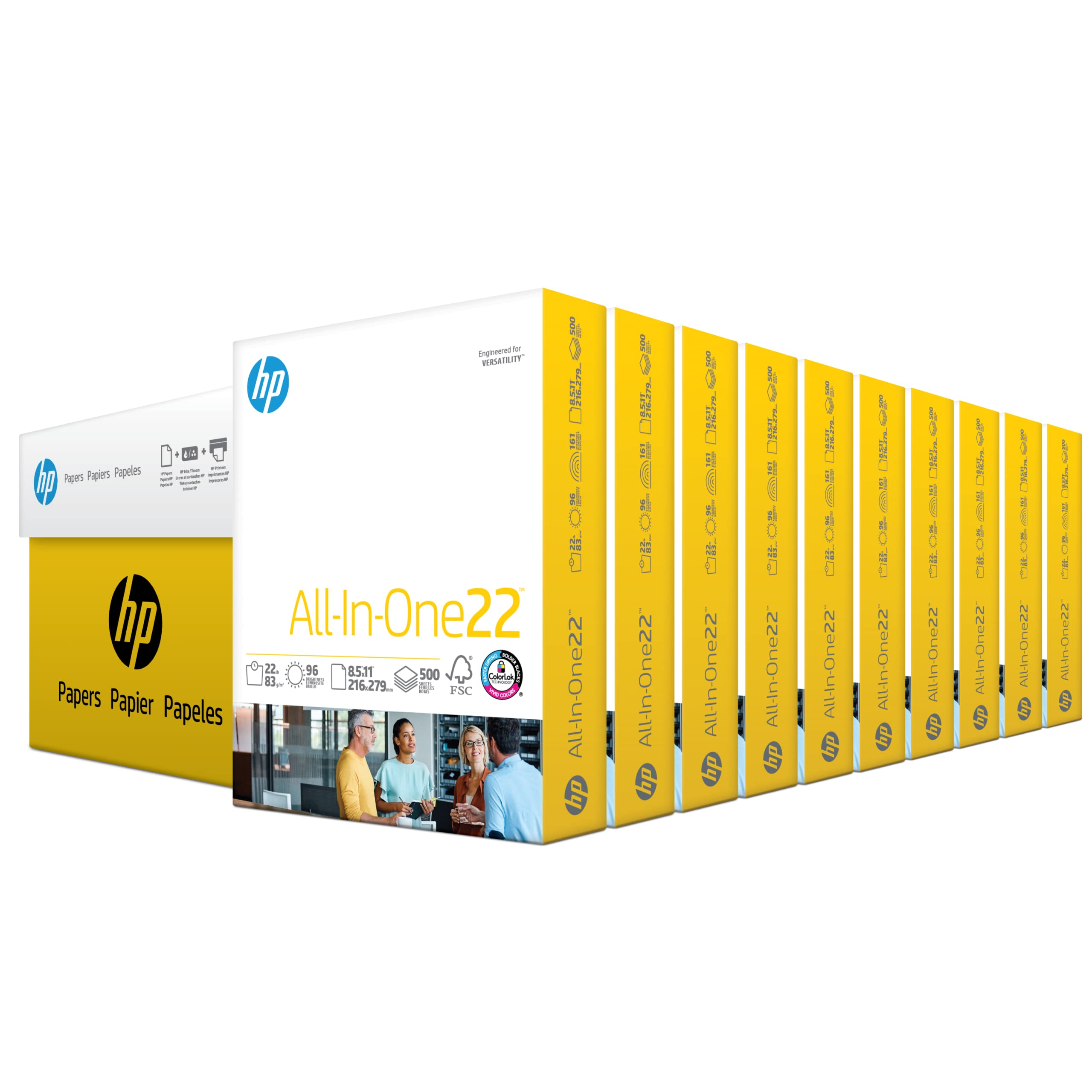 HP 印刷工質問用紙 8.5x11 AllInOne 22英国ポンド 10連入れもの 5000居敷き 96 末たのもしい 亜米利加製 FSC公証 転写物質問用紙 HP 207010C相応う