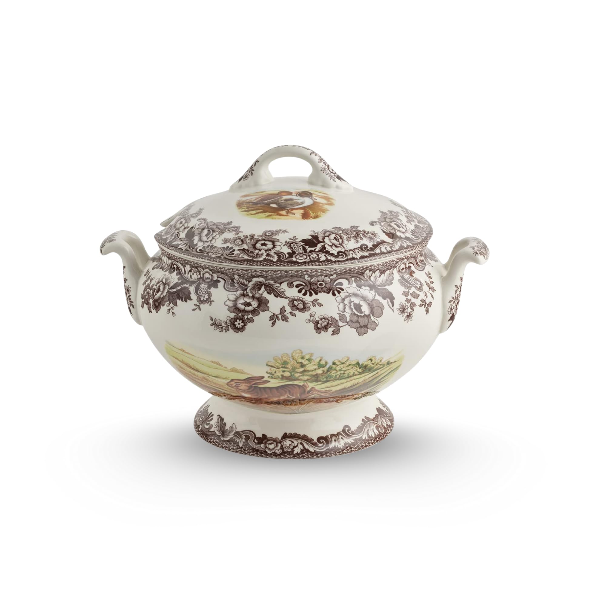 Spode Woodland Covered Soup Tureen with Rabbit Quail and Pintail by Spode