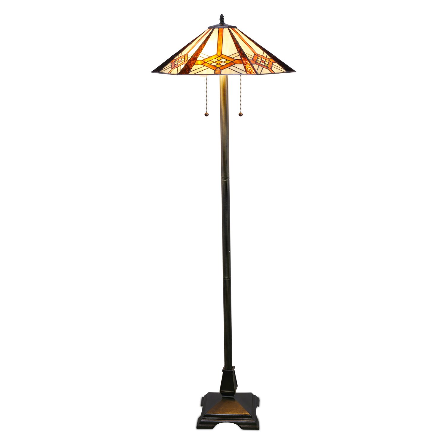 Tiffany Style Hex Mission Lamp by Serena D'italia