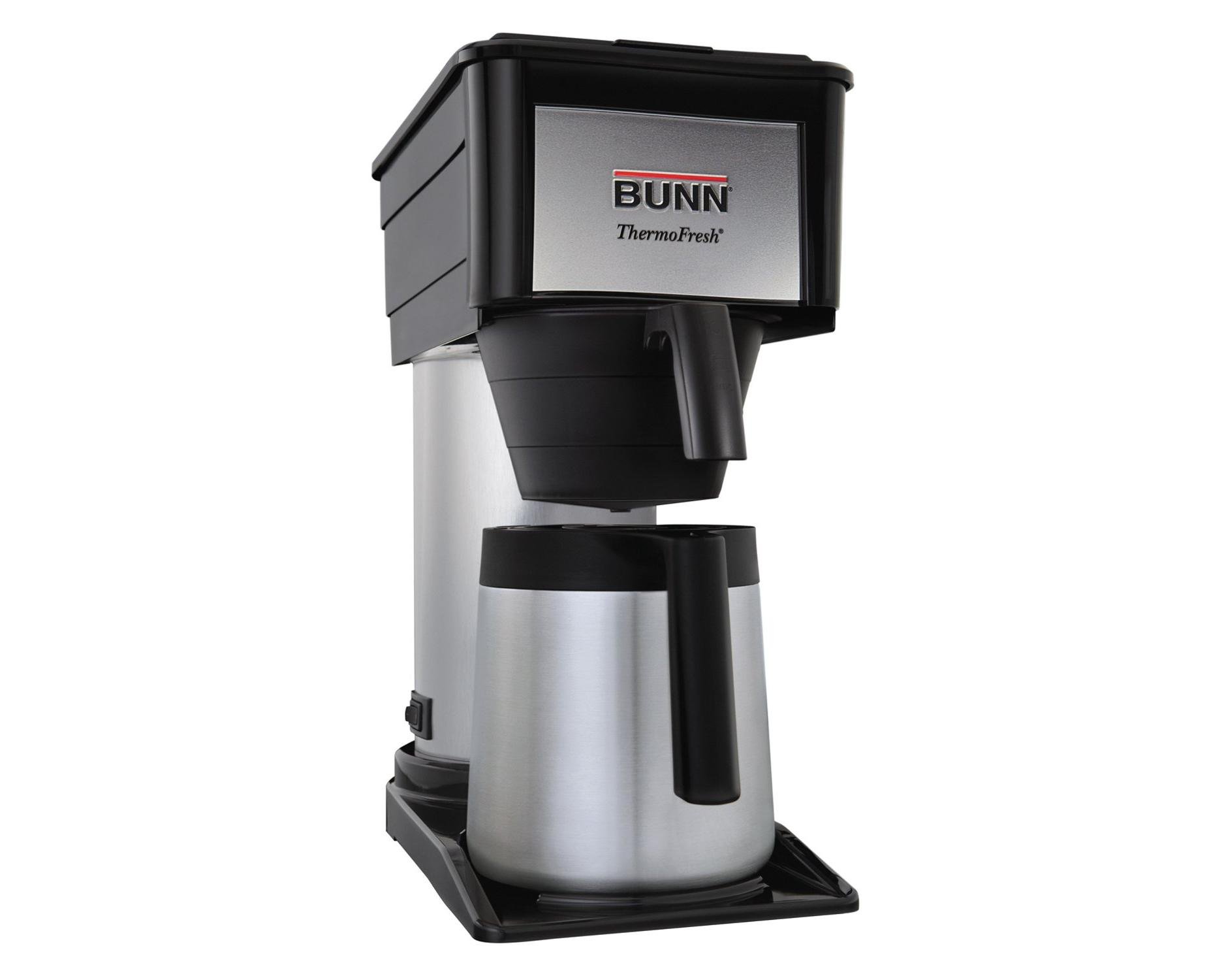 BUNN BTX-B（D）ThermoFresh台地10-カップホームサーマルカラフコーヒーブリューワー、黒いこと
