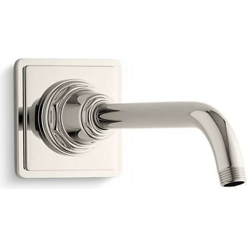 KOHLER K-13136-SN ピンストライプ シャワーアームとフランジ 鮮やかな光沢ニッケル