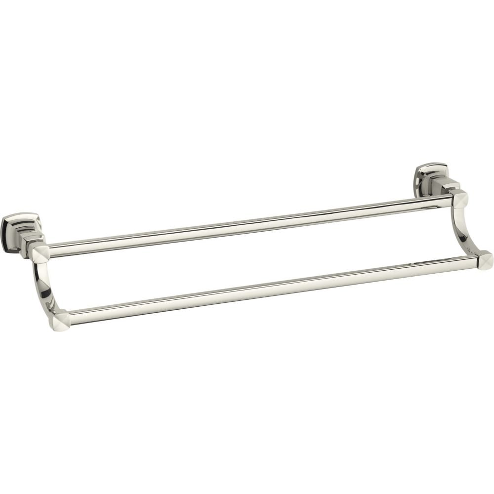 Margaux K-16253-SN 61cm Double Towel Bar Vibrant Polished Nickel