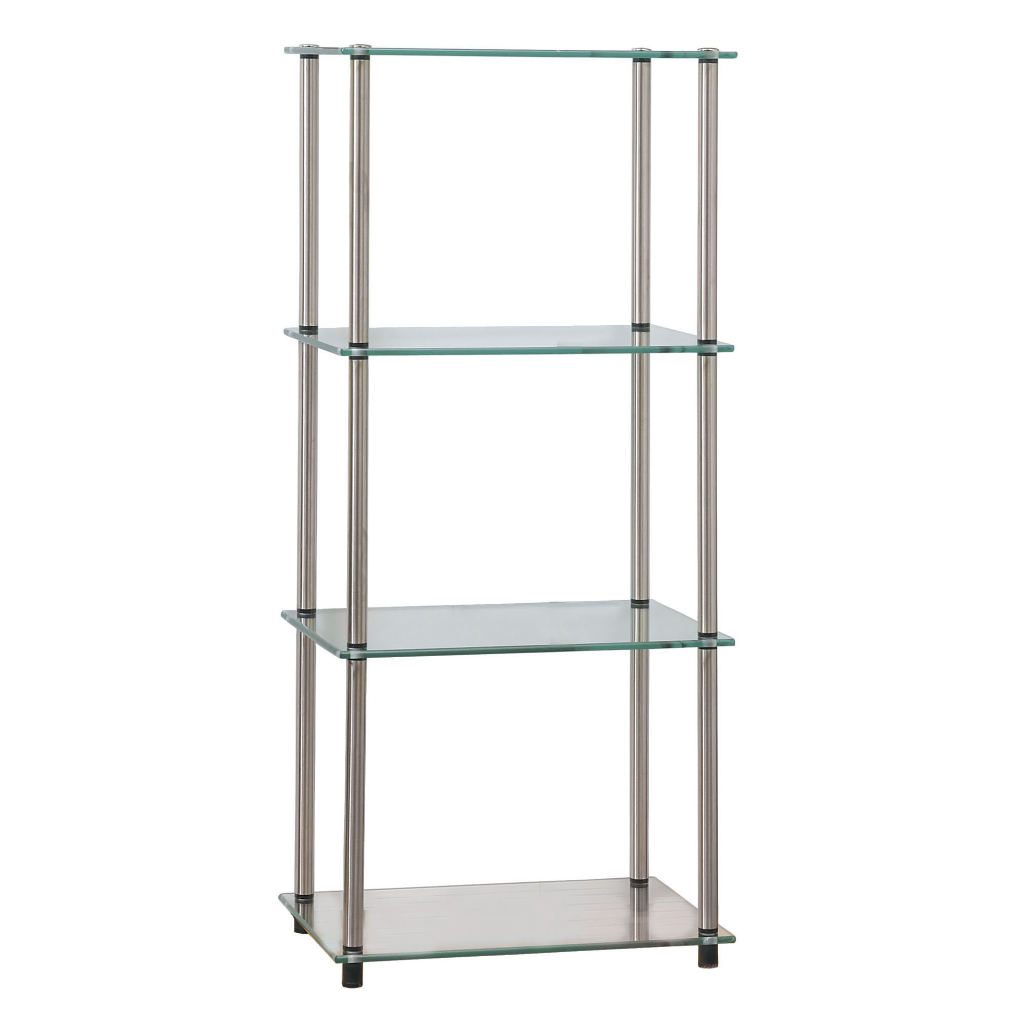 Convenience Concepts Designs2Go Go-Accsense 4-Tier Glass Tower  Clear Glass by Convenience Concepts