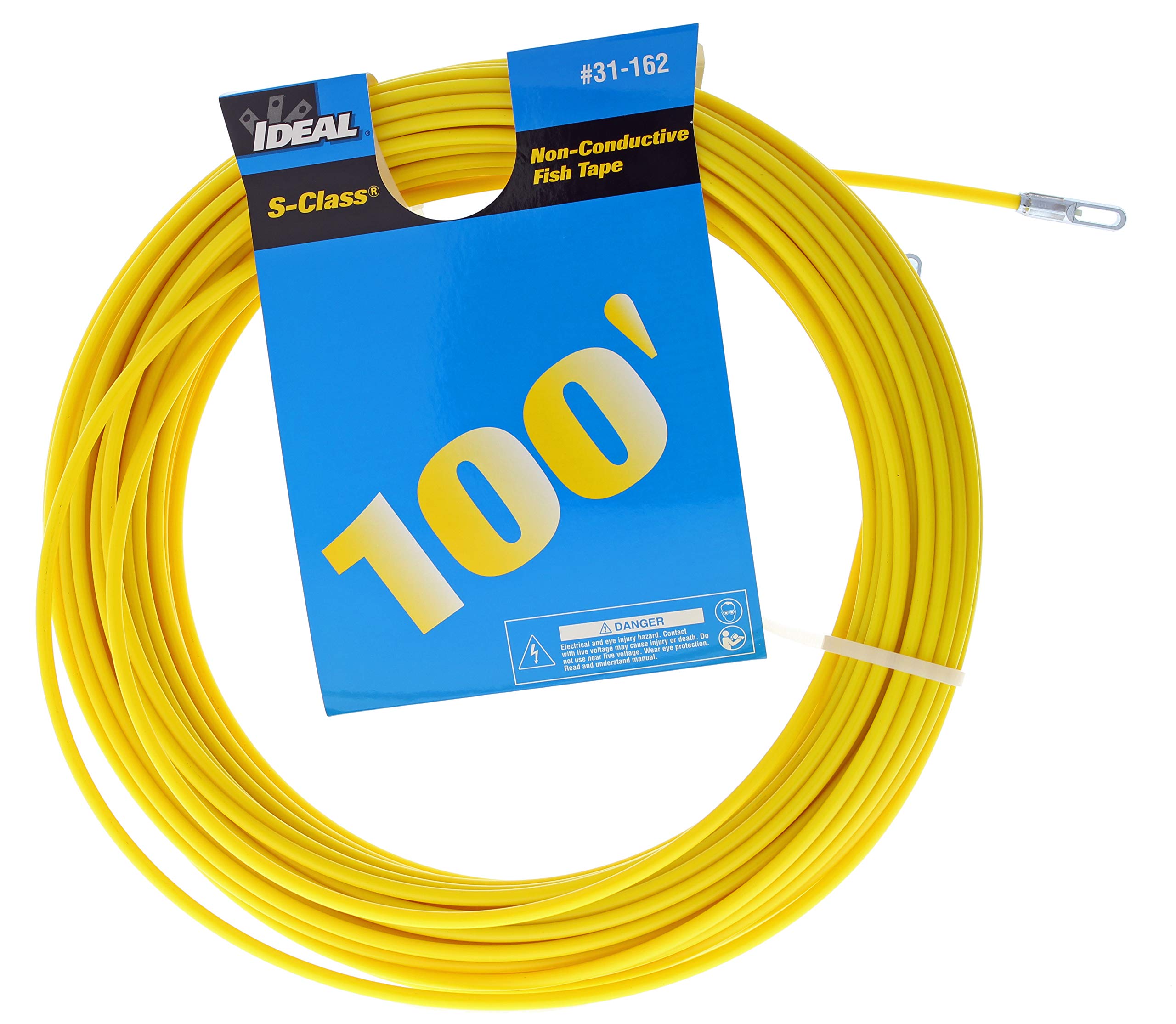 IDEAL Electrical 31-162 S位置付け 衣料繊維水呑み 取り替えっこ用フィッシュテープ 100フート 非導電性 メタルアイレット付き添い人 Tuff-Grip Pro入れもの